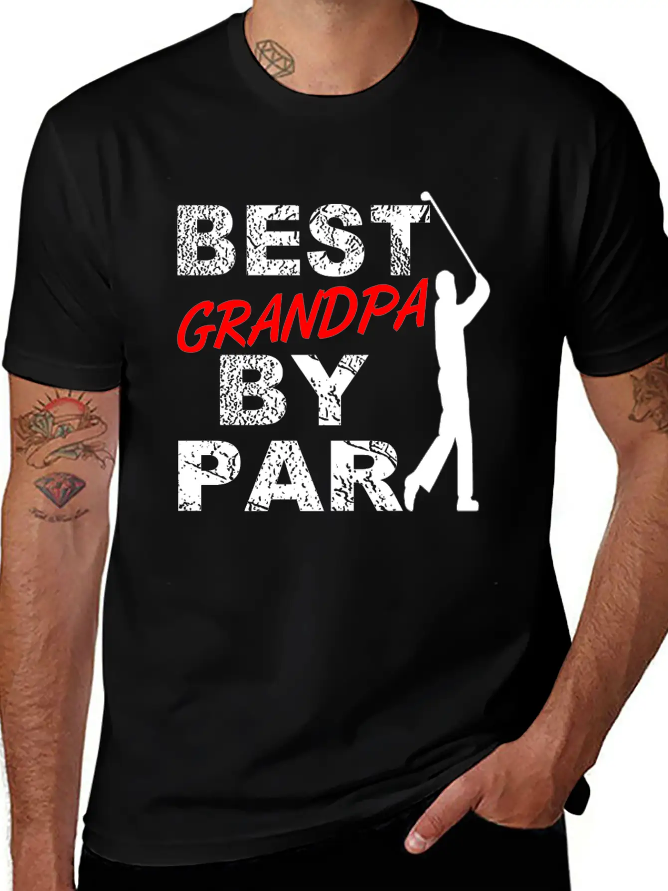 Best Grandpa By Par Funny Golf Gift For Golf Loving Grandfather Golfers Comfortable Minimalist Graphic Tee – Summer Style Essential