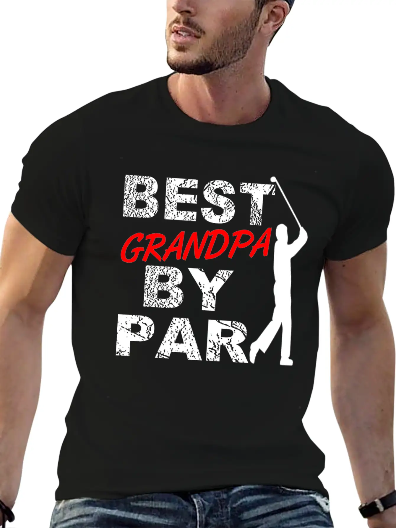 Best Grandpa By Par Funny Golf Gift For Golf Loving Grandfather Golfers Comfortable Minimalist Graphic Tee – Summer Style Essential