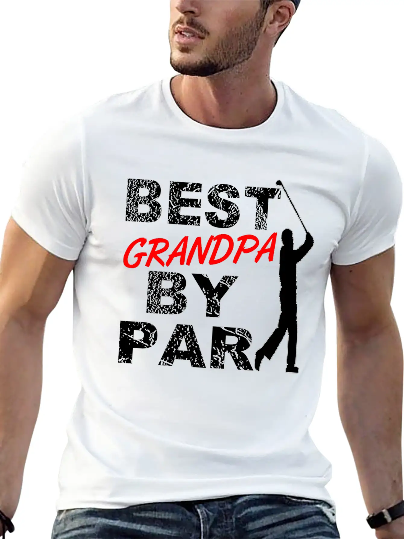 Best Grandpa By Par Funny Golf Gift For Golf Loving Grandfather Golfers Comfortable Minimalist Graphic Tee – Summer Style Essential
