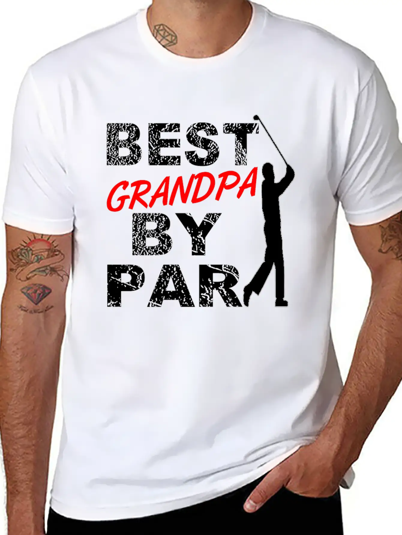Best Grandpa By Par Funny Golf Gift For Golf Loving Grandfather Golfers Comfortable Minimalist Graphic Tee – Summer Style Essential