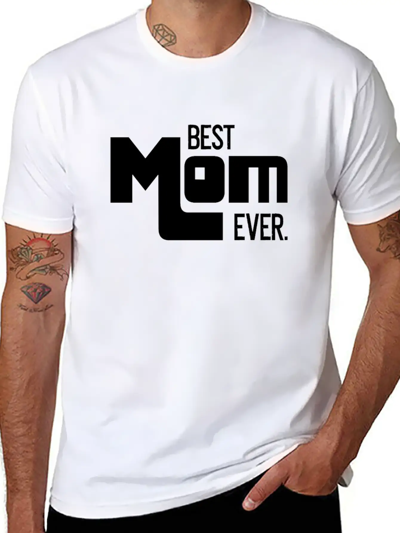 Best Mom Ever Mother's Day Gift Mommy Unisex Short Sleeve Soft Cotton T-Shirt – Casual Everyday Wear