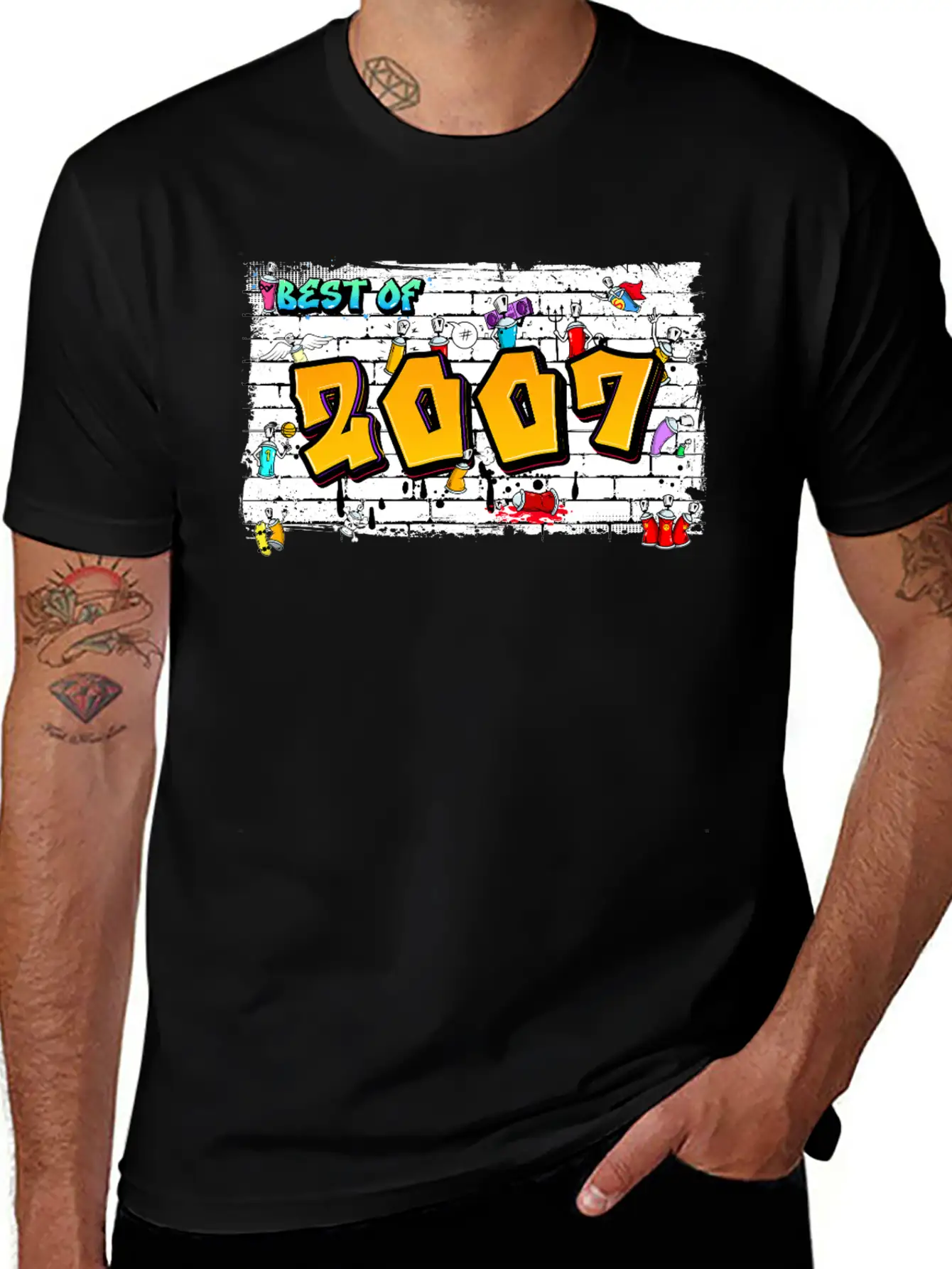 Best Of 2007 Graffiti – 18 Years Of Street Swagger Unisex Short Sleeve Soft Cotton T-Shirt – Casual Everyday Wear