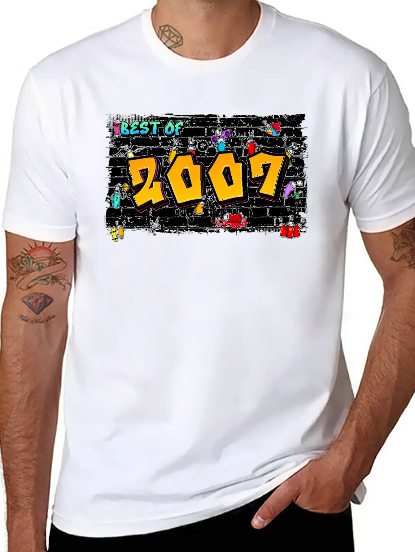 Best Of 2007 Graffiti – 18 Years Of Street Swagger Unisex Short Sleeve Soft Cotton T-Shirt – Casual Everyday Wear