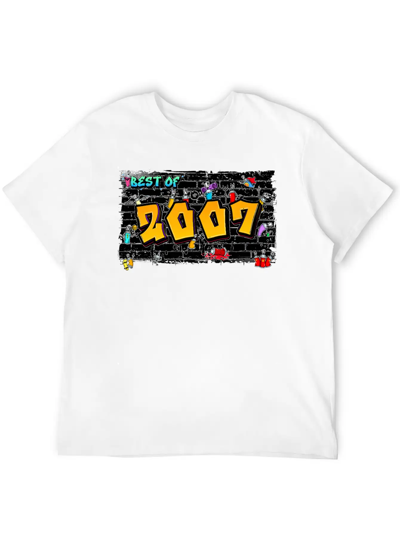Best Of 2007 Graffiti – 18 Years Of Street Swagger Unisex Short Sleeve Soft Cotton T-Shirt – Casual Everyday Wear
