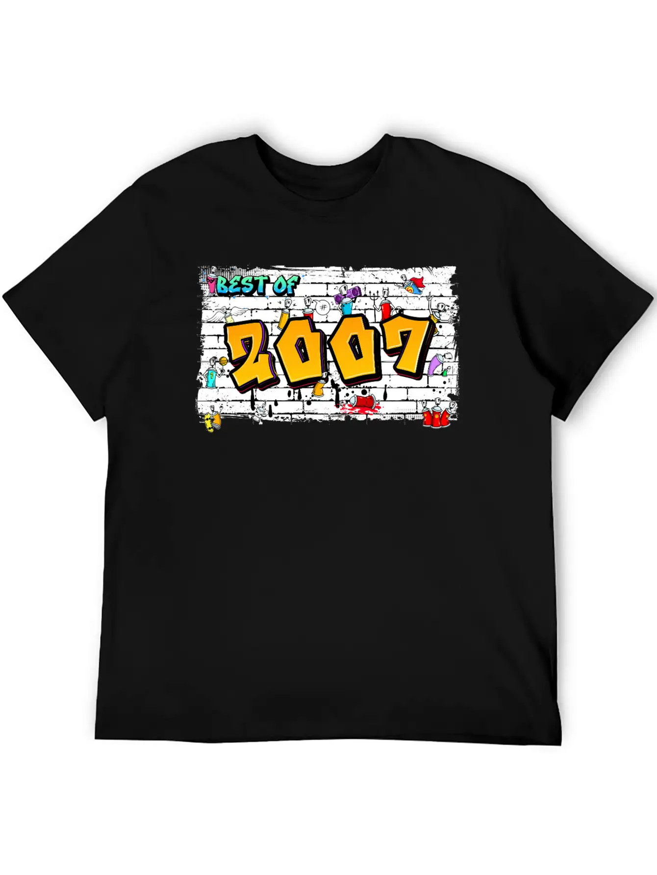 Best Of 2007 Graffiti – 18 Years Of Street Swagger Unisex Short Sleeve Soft Cotton T-Shirt – Casual Everyday Wear