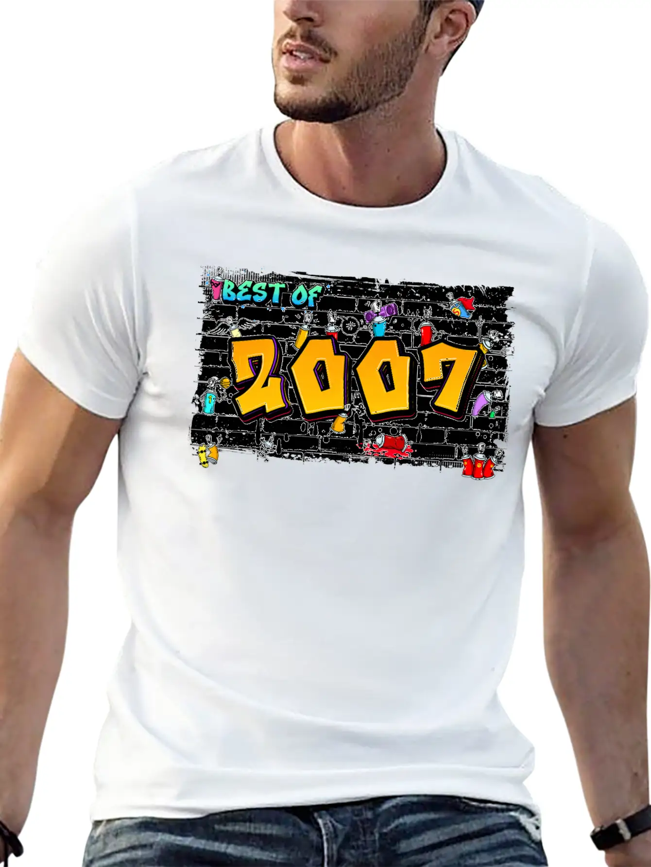 Best Of 2007 Graffiti – 18 Years Of Street Swagger Unisex Short Sleeve Soft Cotton T-Shirt – Casual Everyday Wear