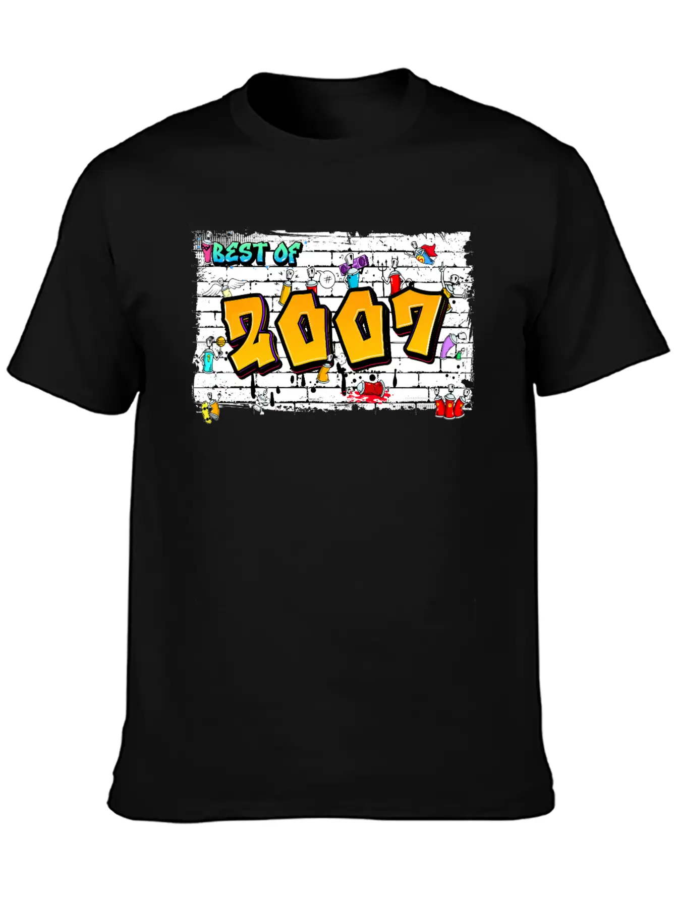 Best Of 2007 Graffiti – 18 Years Of Street Swagger Unisex Short Sleeve Soft Cotton T-Shirt – Casual Everyday Wear