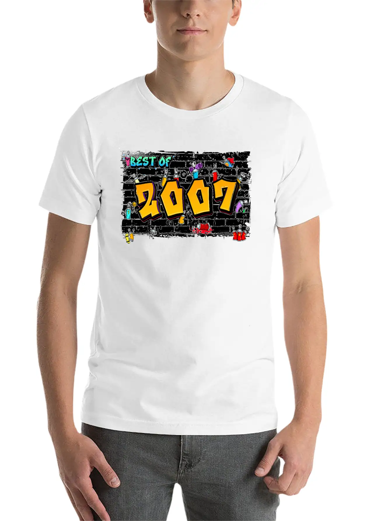 Best Of 2007 Graffiti – 18 Years Of Street Swagger Unisex Short Sleeve Soft Cotton T-Shirt – Casual Everyday Wear