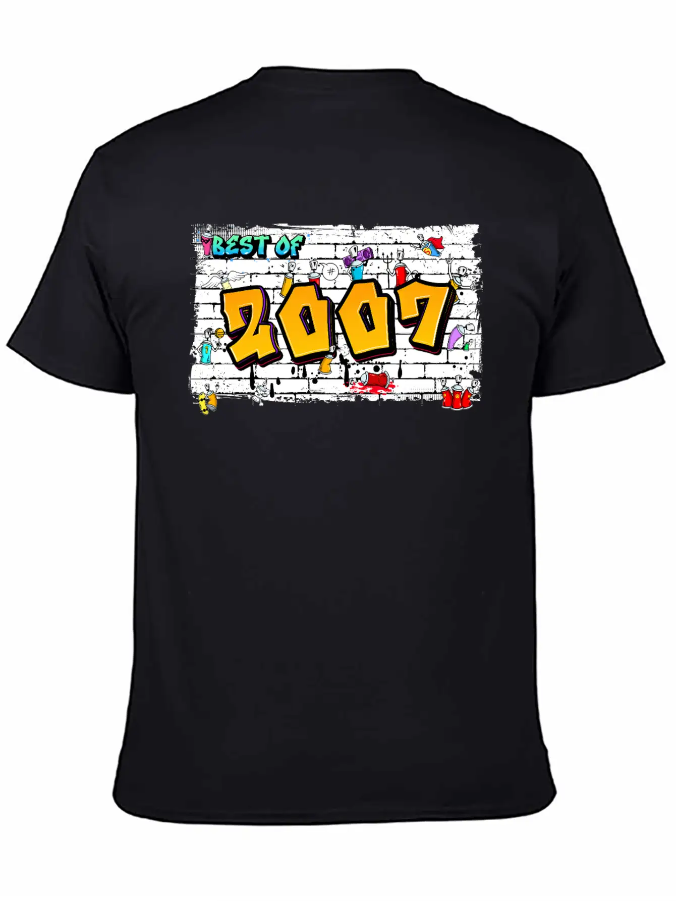 Best Of 2007 Graffiti – 18 Years Of Street Swagger Unisex Short Sleeve Soft Cotton T-Shirt – Casual Everyday Wear