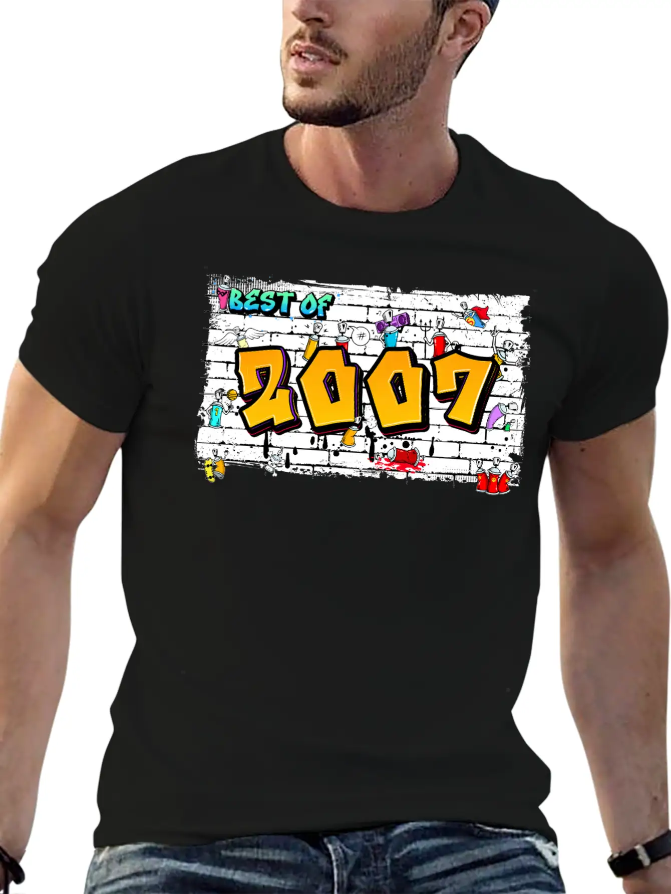 Best Of 2007 Graffiti – 18 Years Of Street Swagger Unisex Short Sleeve Soft Cotton T-Shirt – Casual Everyday Wear