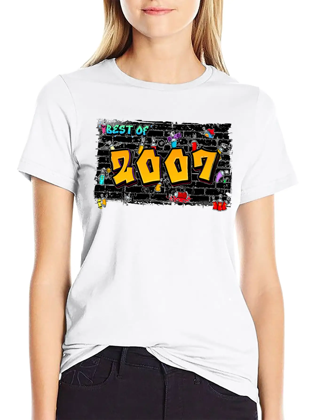 Best Of 2007 Graffiti – 18 Years Of Street Swagger Unisex Short Sleeve Soft Cotton T-Shirt – Casual Everyday Wear