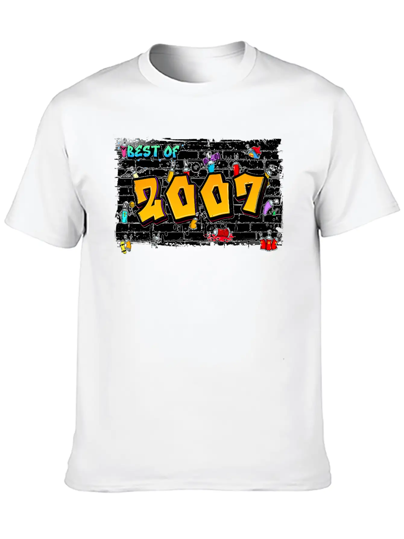 Best Of 2007 Graffiti – 18 Years Of Street Swagger Unisex Short Sleeve Soft Cotton T-Shirt – Casual Everyday Wear