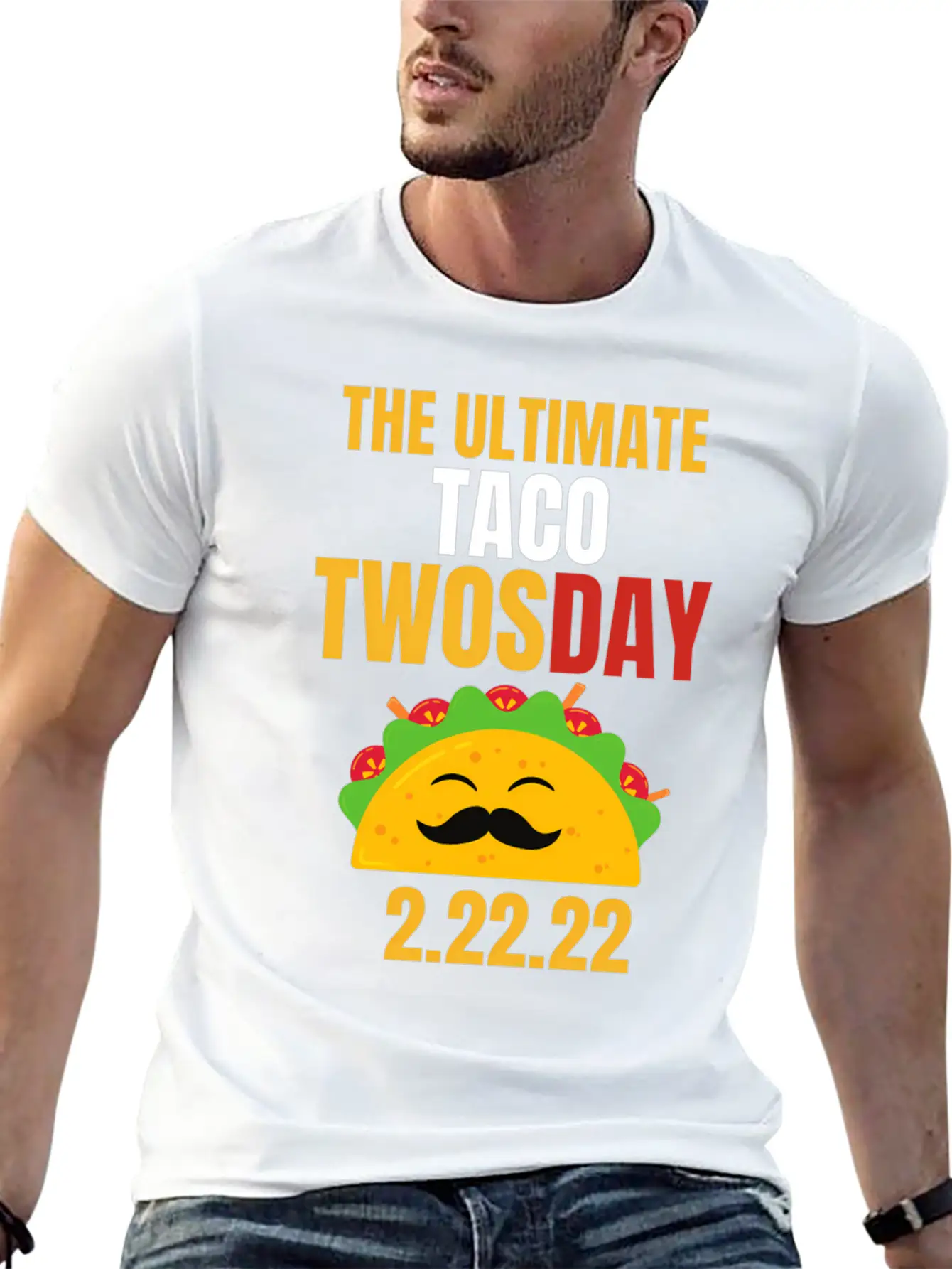 Best Taco Twosday Ever 2-22-22 Date 2022 Twos Day Unisex Short Sleeve Soft Cotton T-Shirt – Casual Everyday Wear