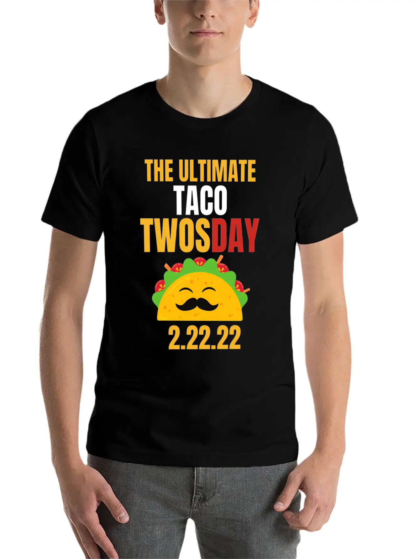 Best Taco Twosday Ever 2-22-22 Date 2022 Twos Day Unisex Short Sleeve Soft Cotton T-Shirt – Casual Everyday Wear