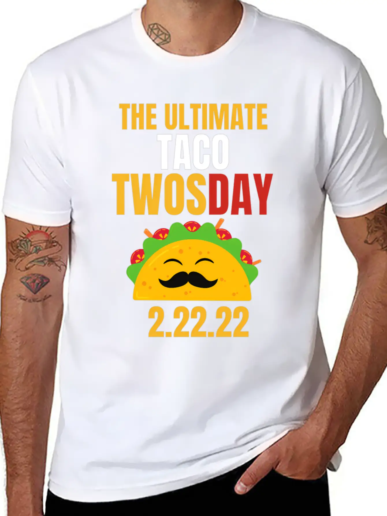 Best Taco Twosday Ever 2-22-22 Date 2022 Twos Day Unisex Short Sleeve Soft Cotton T-Shirt – Casual Everyday Wear