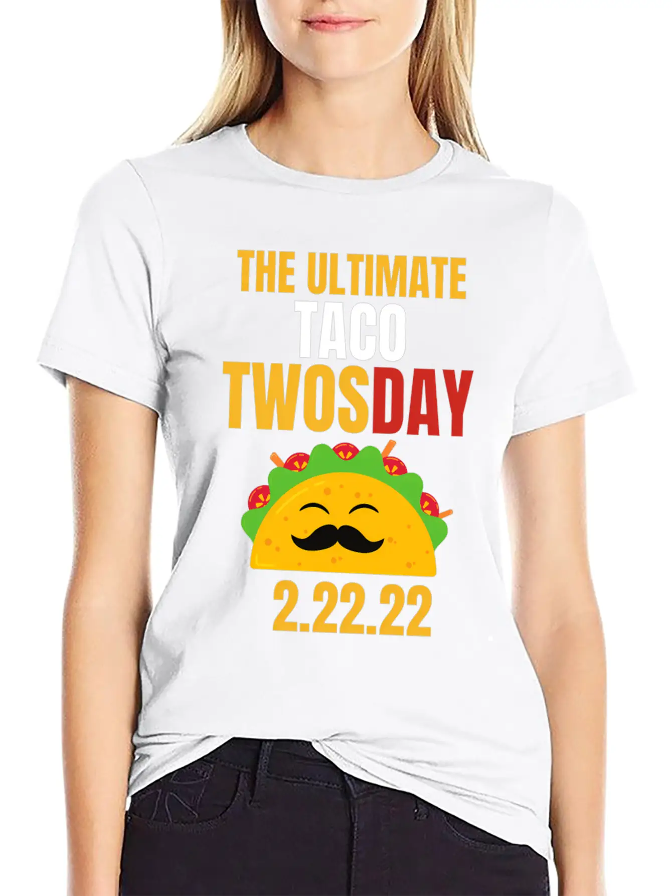 Best Taco Twosday Ever 2-22-22 Date 2022 Twos Day Unisex Short Sleeve Soft Cotton T-Shirt – Casual Everyday Wear