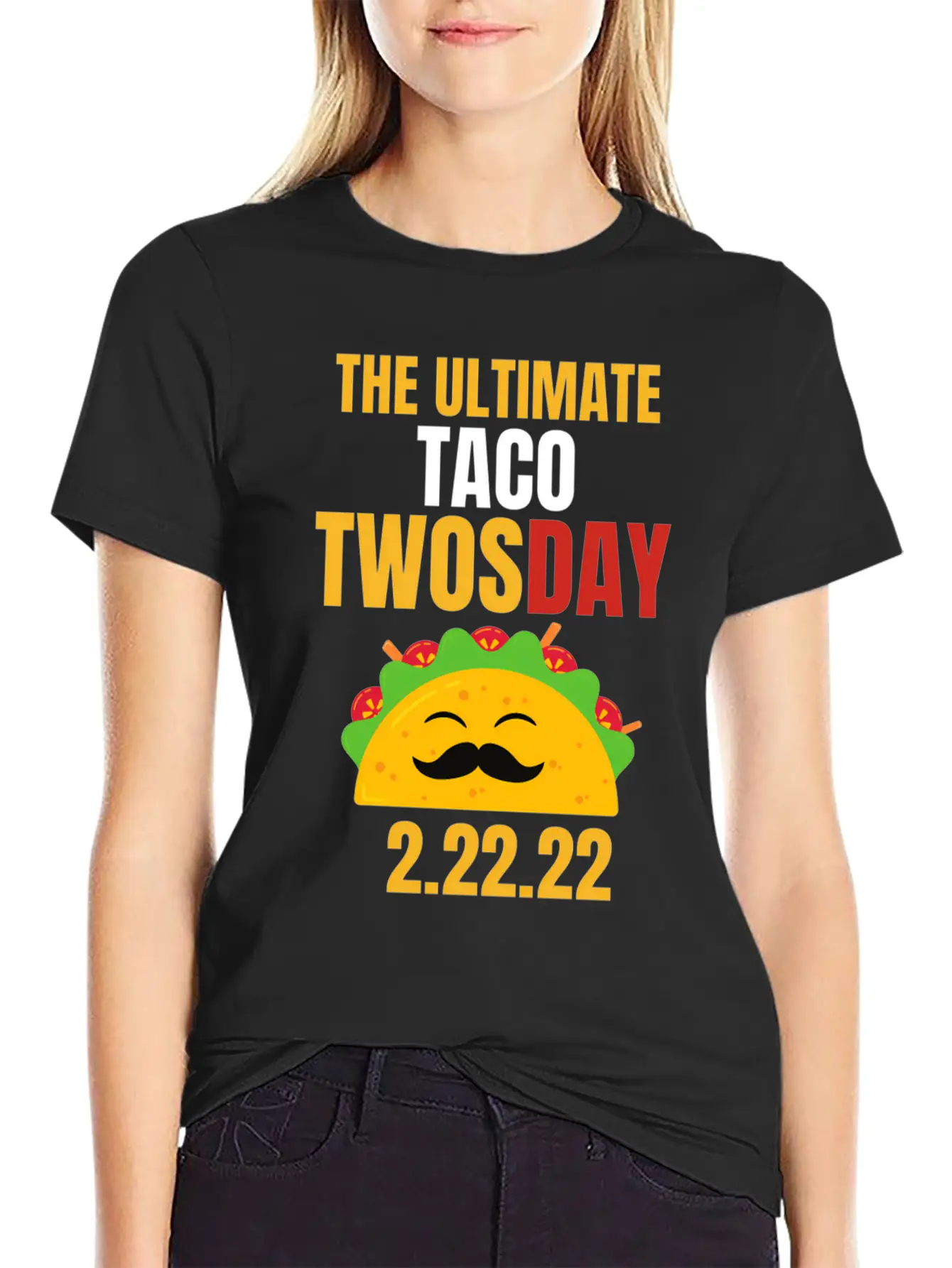 Best Taco Twosday Ever 2-22-22 Date 2022 Twos Day Unisex Short Sleeve Soft Cotton T-Shirt – Casual Everyday Wear