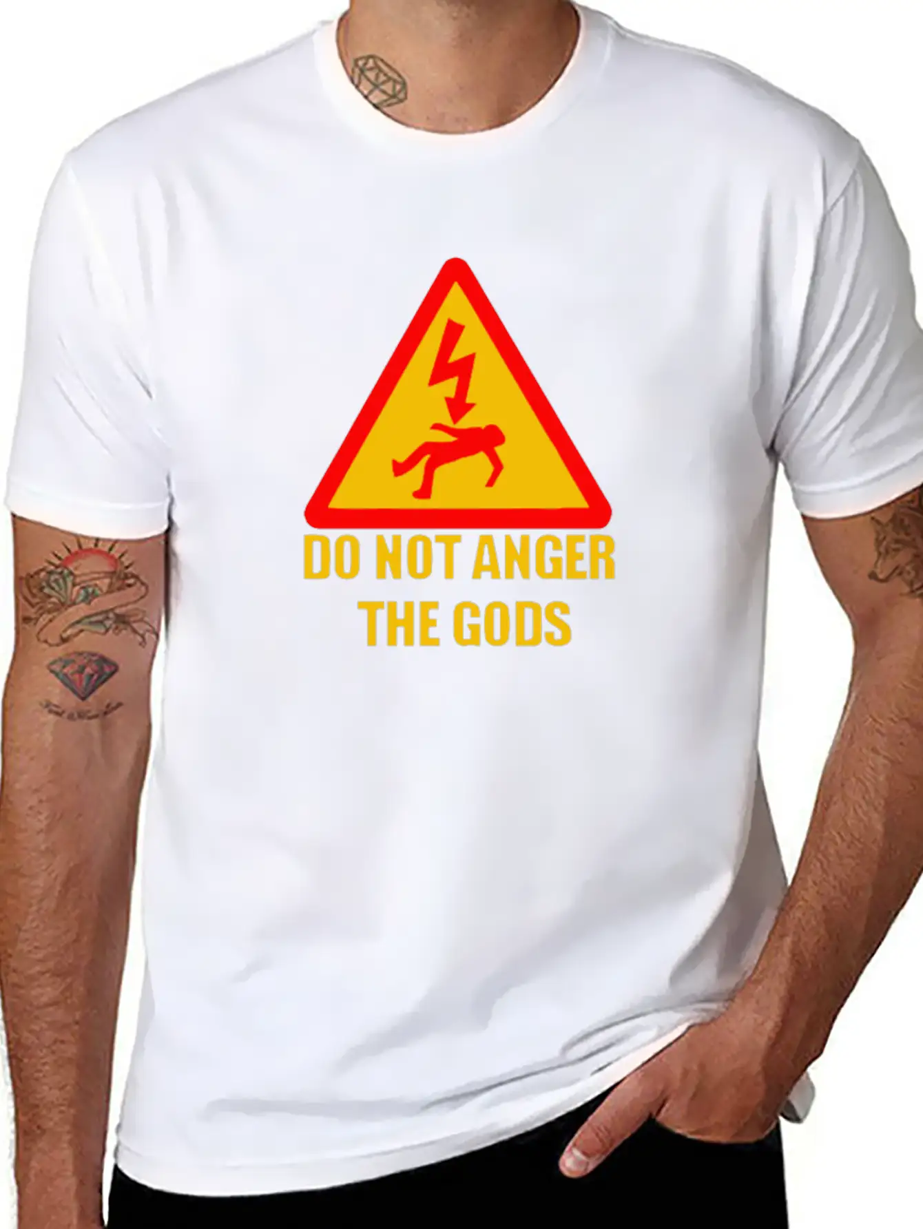 BEST TRENDING YD850 Do Not Anger The Gods Basic Graphic T-Shirt – Daily Comfort In Soft Cotton