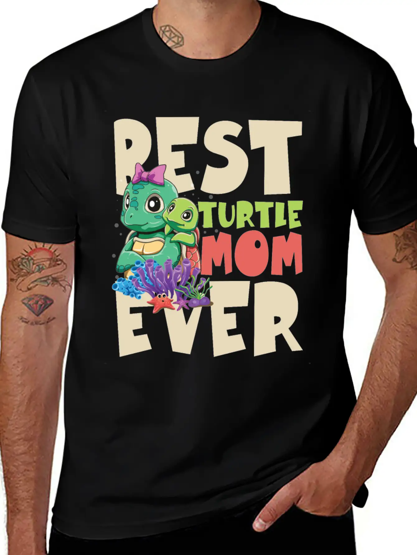 Best Turtle Mom Ever For A Turtle Mother & Turtle Timeless Short Sleeve Tee – Comfy And Minimalist Design
