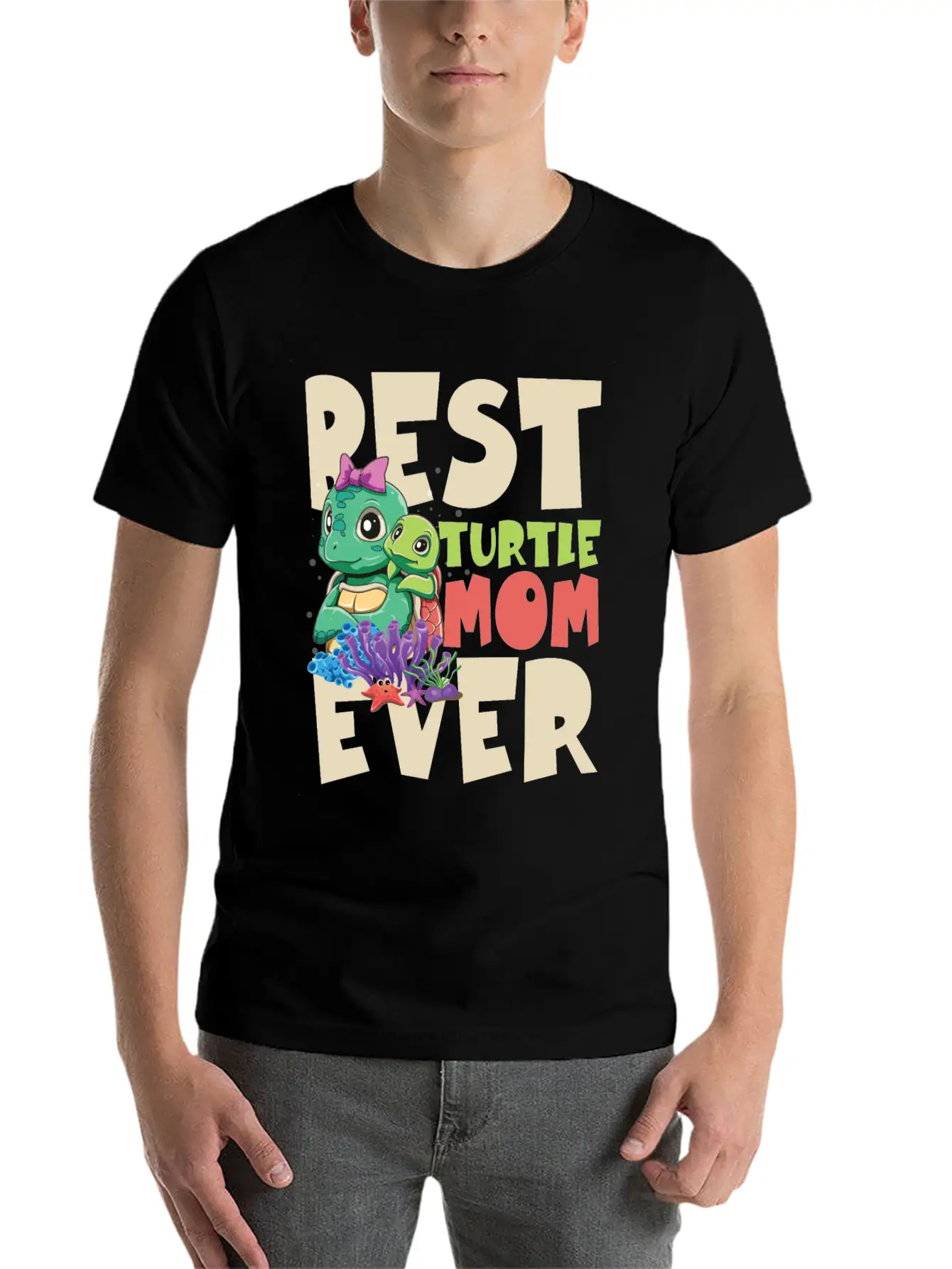 Best Turtle Mom Ever For A Turtle Mother & Turtle Timeless Short Sleeve Tee – Comfy And Minimalist Design