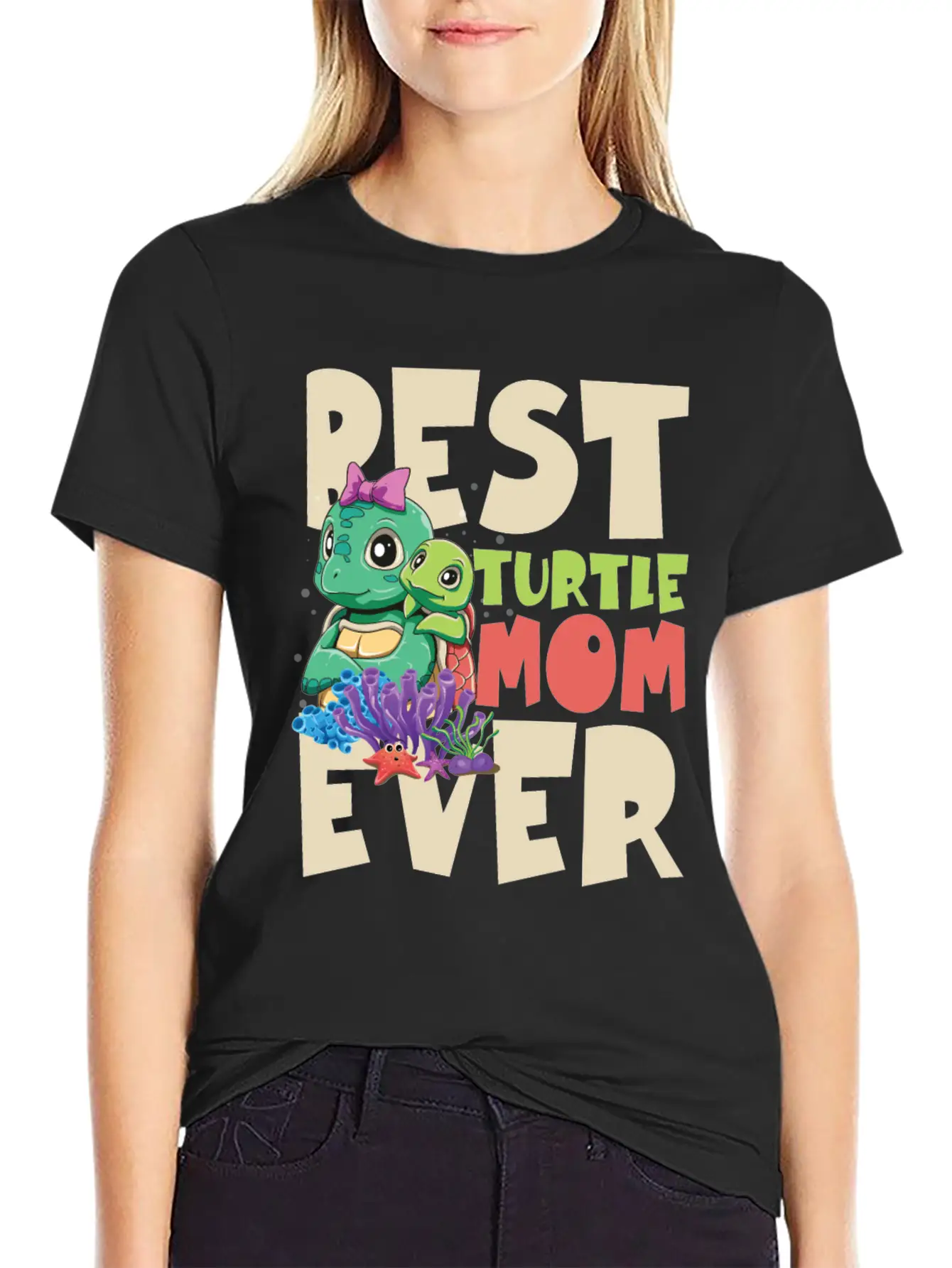 Best Turtle Mom Ever For A Turtle Mother & Turtle Timeless Short Sleeve Tee – Comfy And Minimalist Design