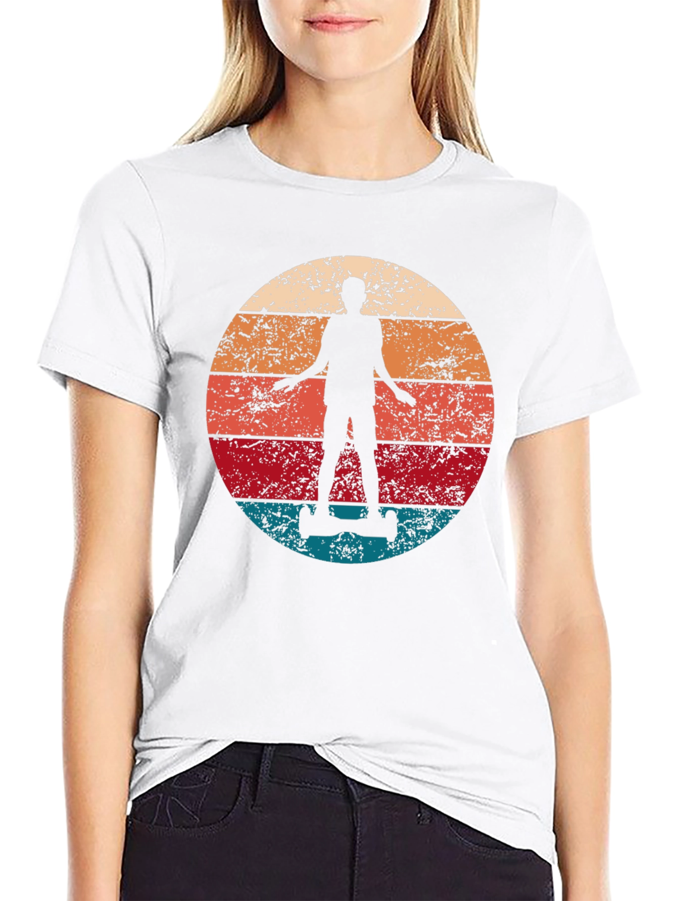 Retro Sunset Hoverboard T-Shirt