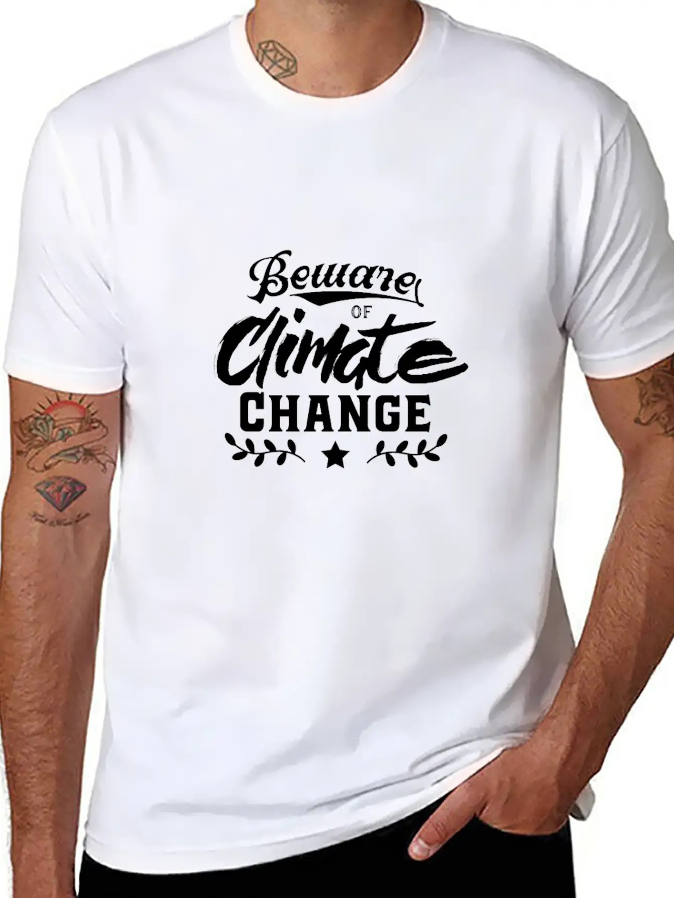 Beware Of Climate Change Comfortable Minimalist Graphic Tee – Summer Style Essential