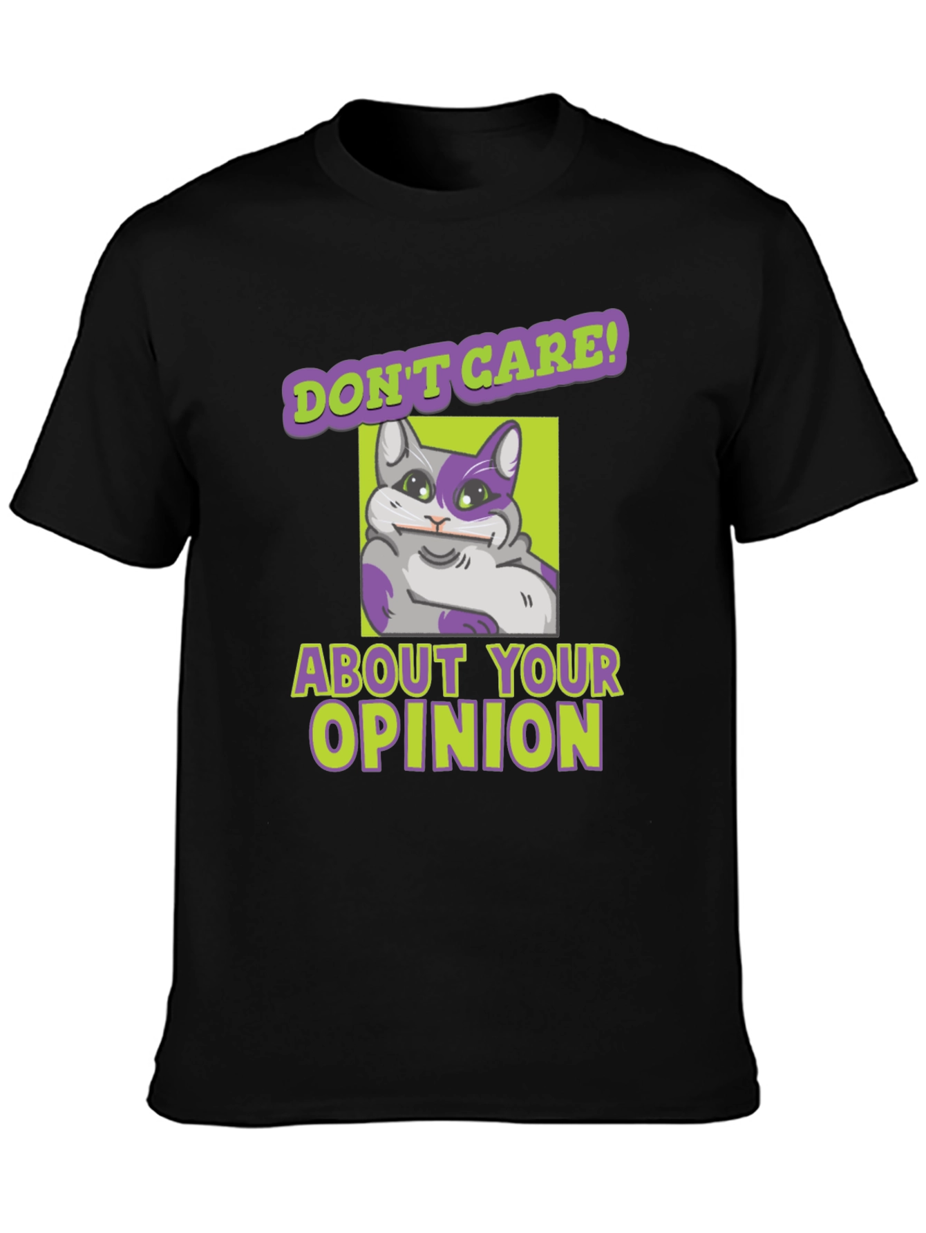 Dont Care Cat Graphic Tee