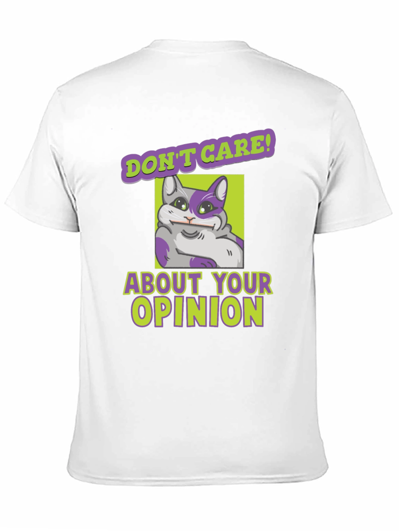 Dont Care Cat Graphic Tee