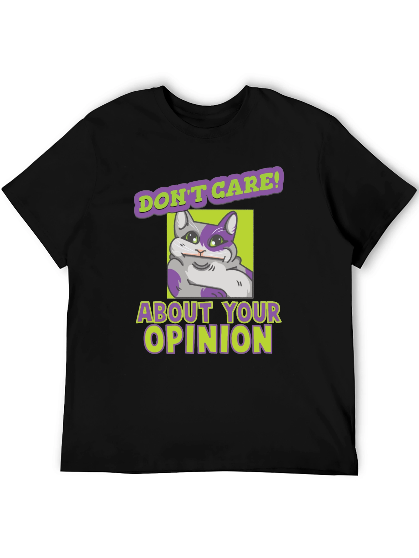 Dont Care Cat Graphic Tee