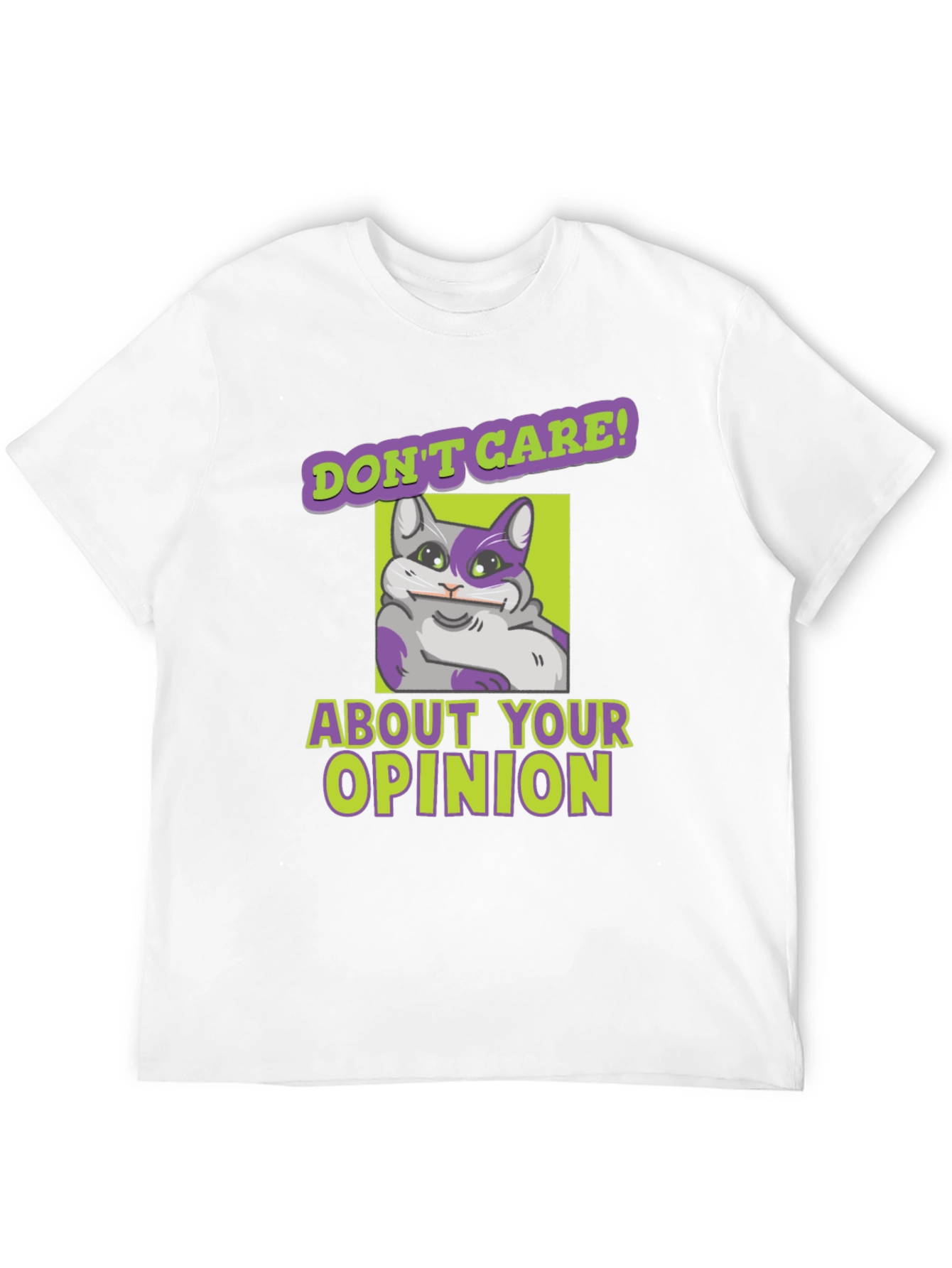 Dont Care Cat Graphic Tee