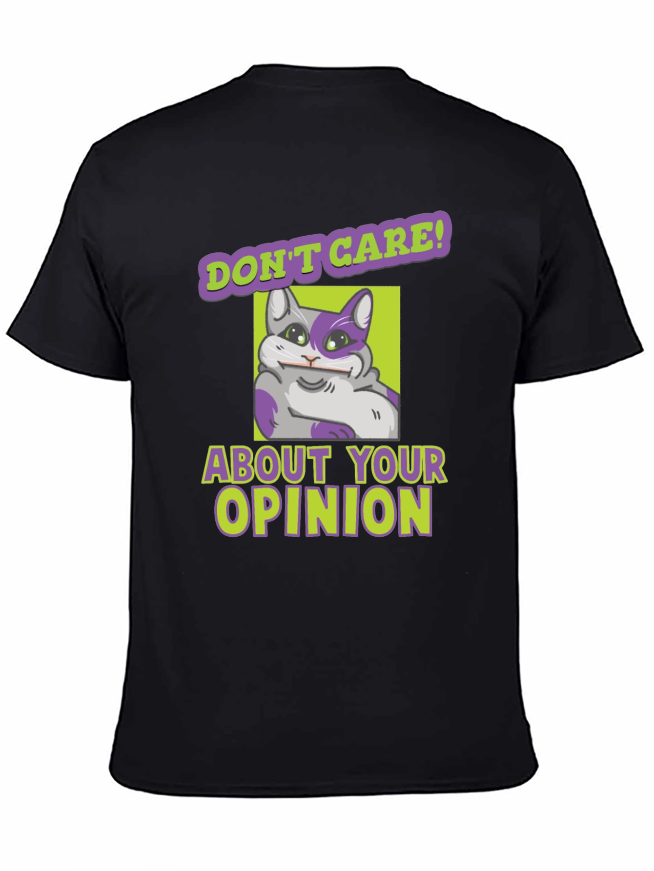 Dont Care Cat Graphic Tee