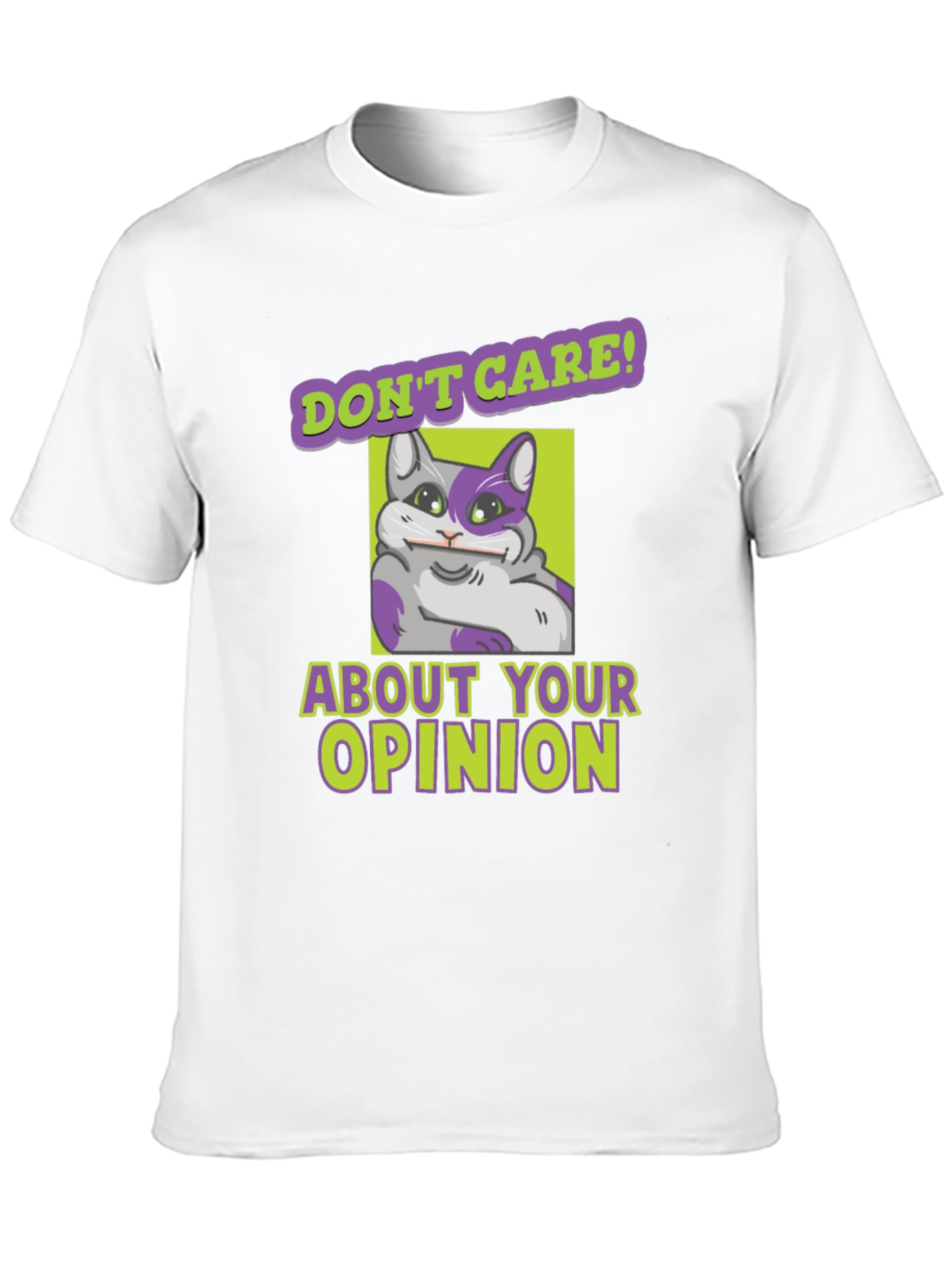Dont Care Cat Graphic Tee