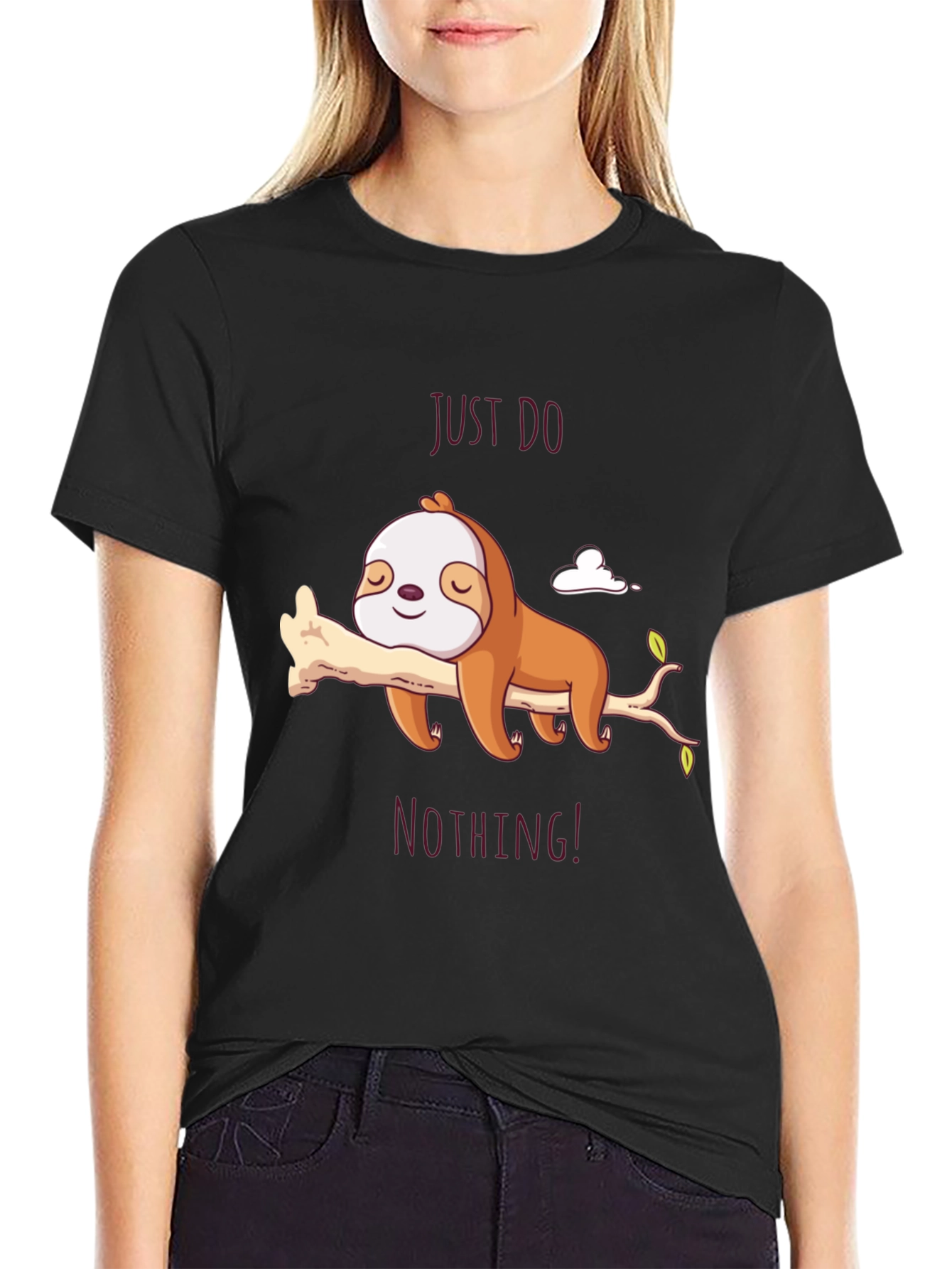 Just Do Nothing Sloth T-Shirt - Relaxed Fit