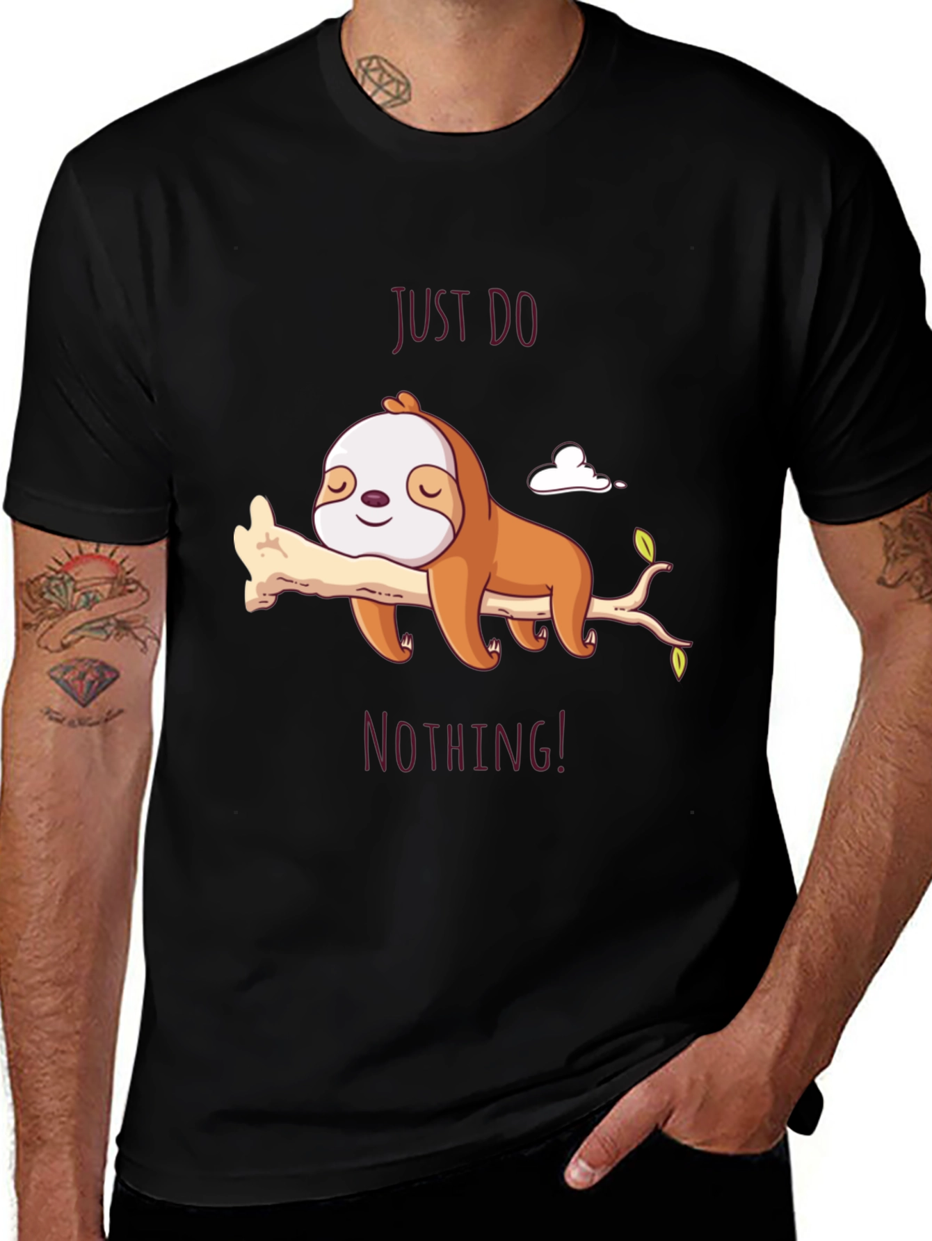 Just Do Nothing Sloth T-Shirt - Relaxed Fit