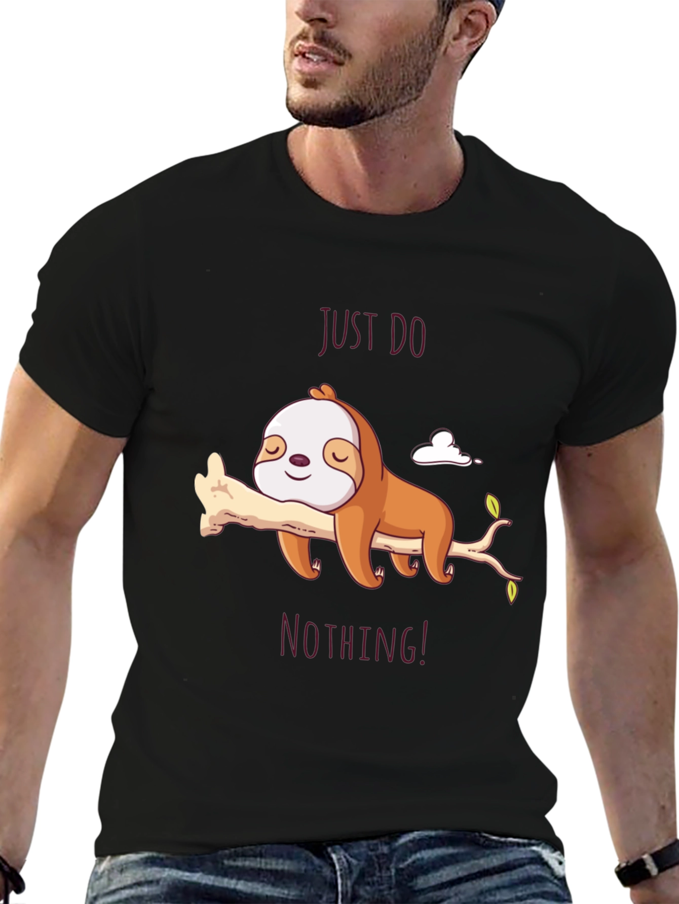 Just Do Nothing Sloth T-Shirt - Relaxed Fit