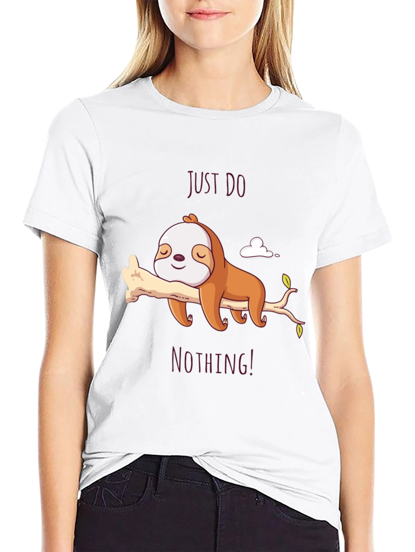 Just Do Nothing Sloth T-Shirt - Relaxed Fit