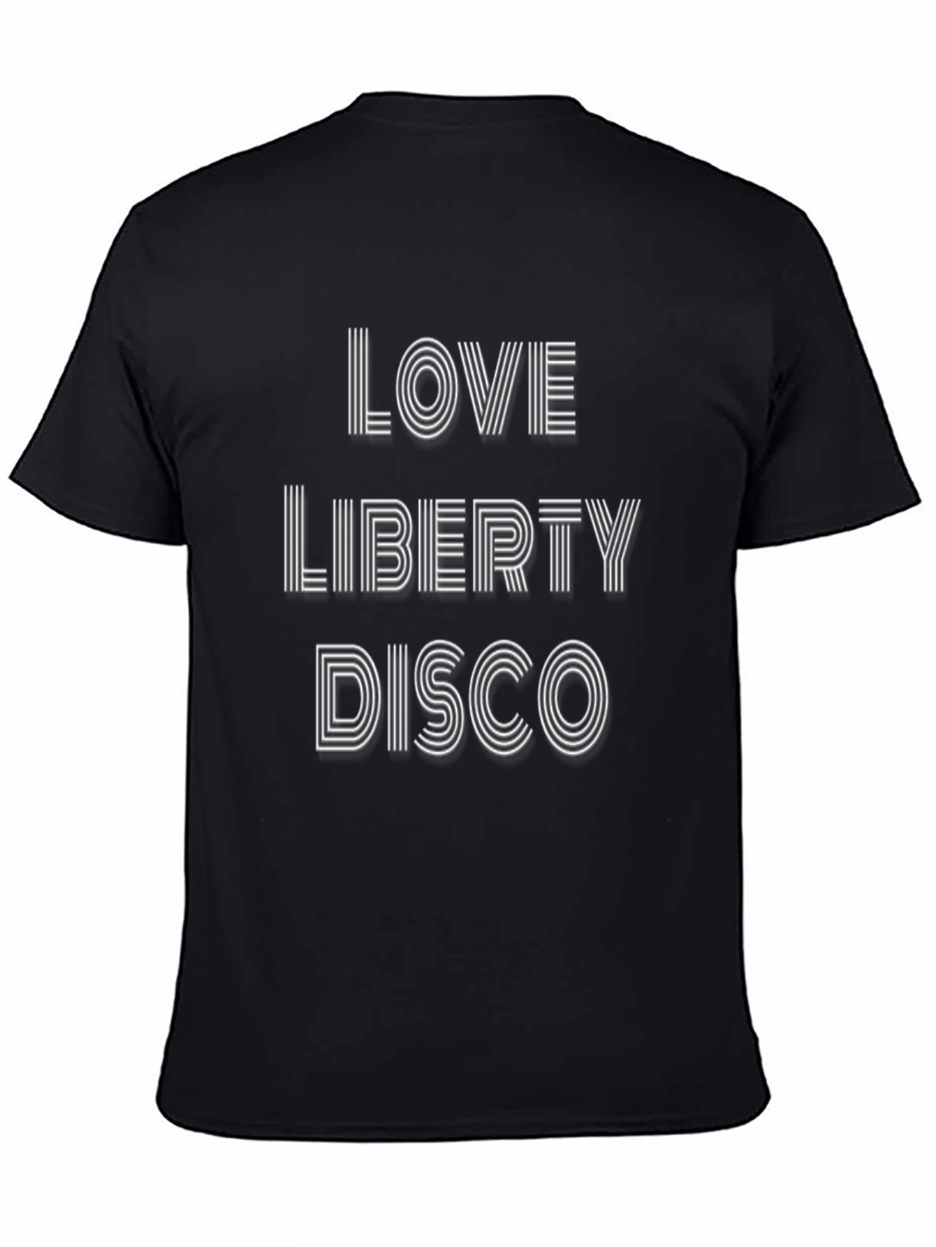 Love Liberty Disco Black Graphic T-Shirt