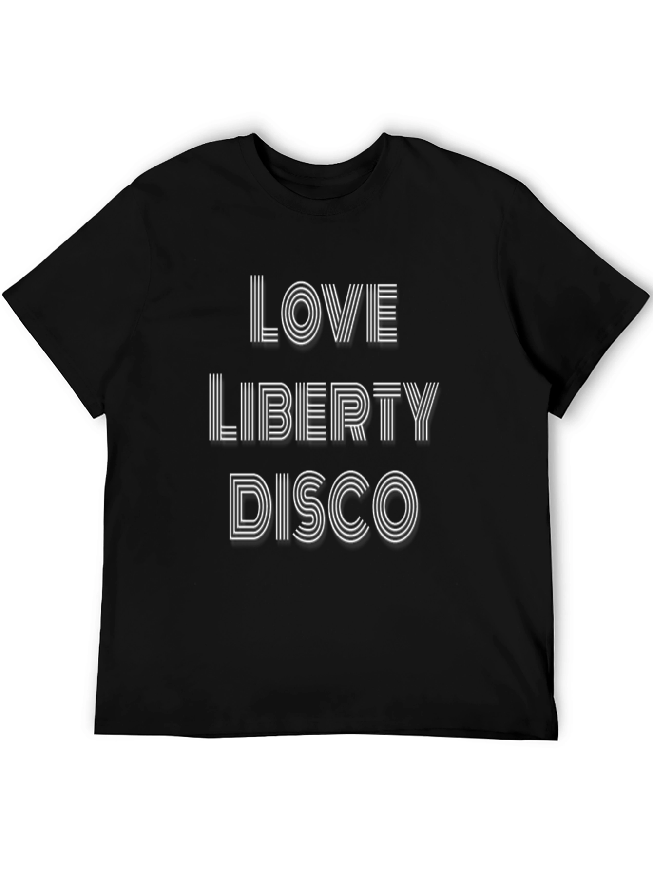 Love Liberty Disco Black Graphic T-Shirt