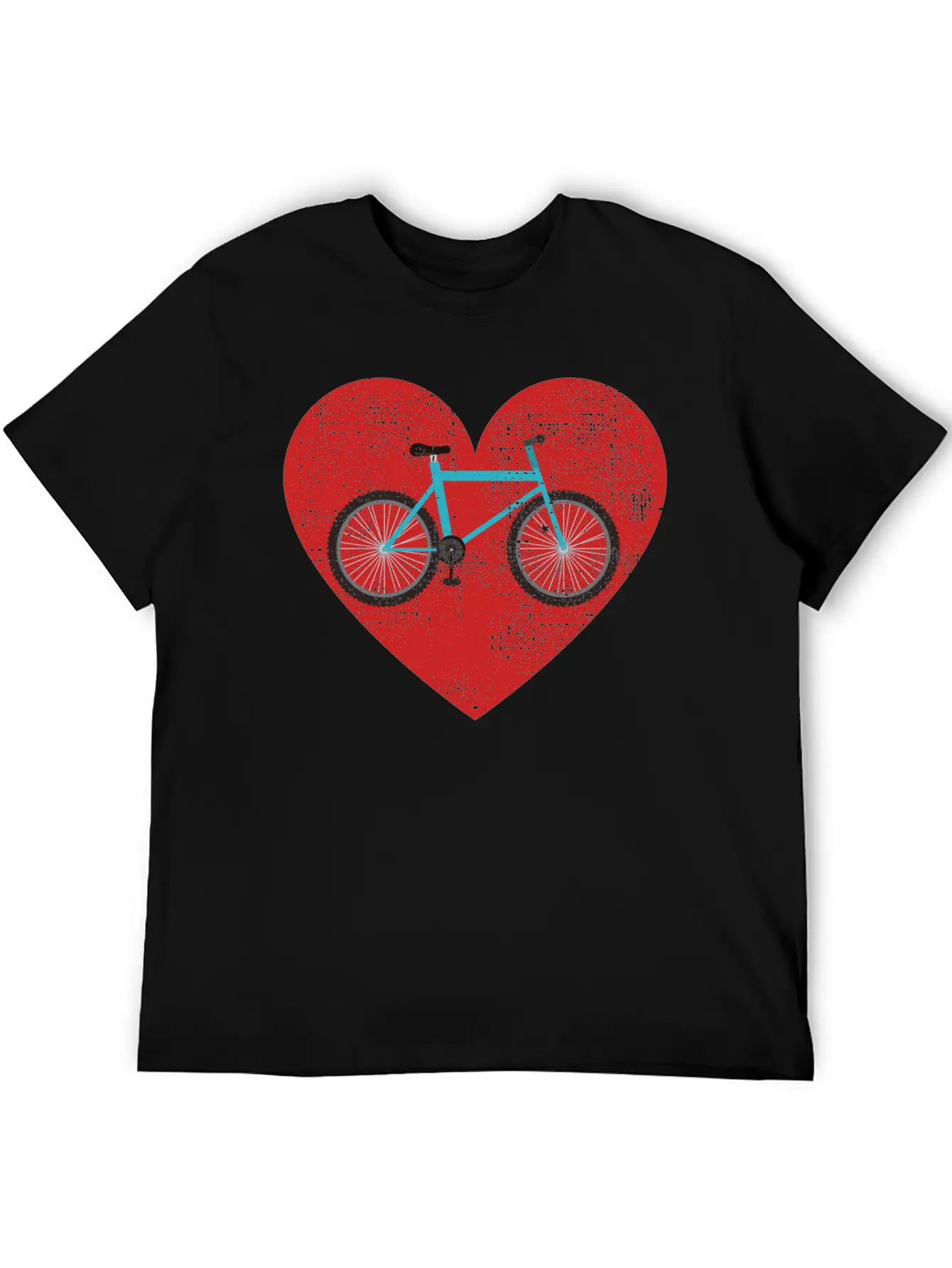 Bicycle Heart Love For Cycling Bicycle Riding Stylish Everyday T-Shirt – Unisex Basic Cotton Tee