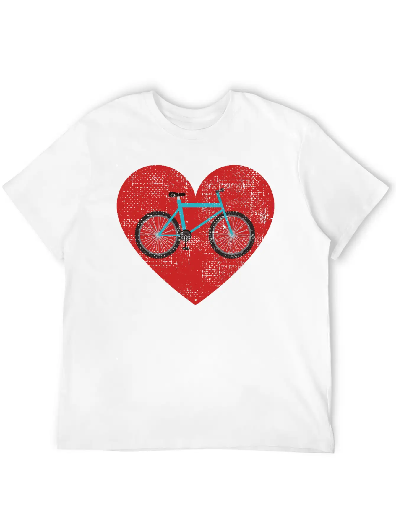 Bicycle Heart Love For Cycling Bicycle Riding Stylish Everyday T-Shirt – Unisex Basic Cotton Tee