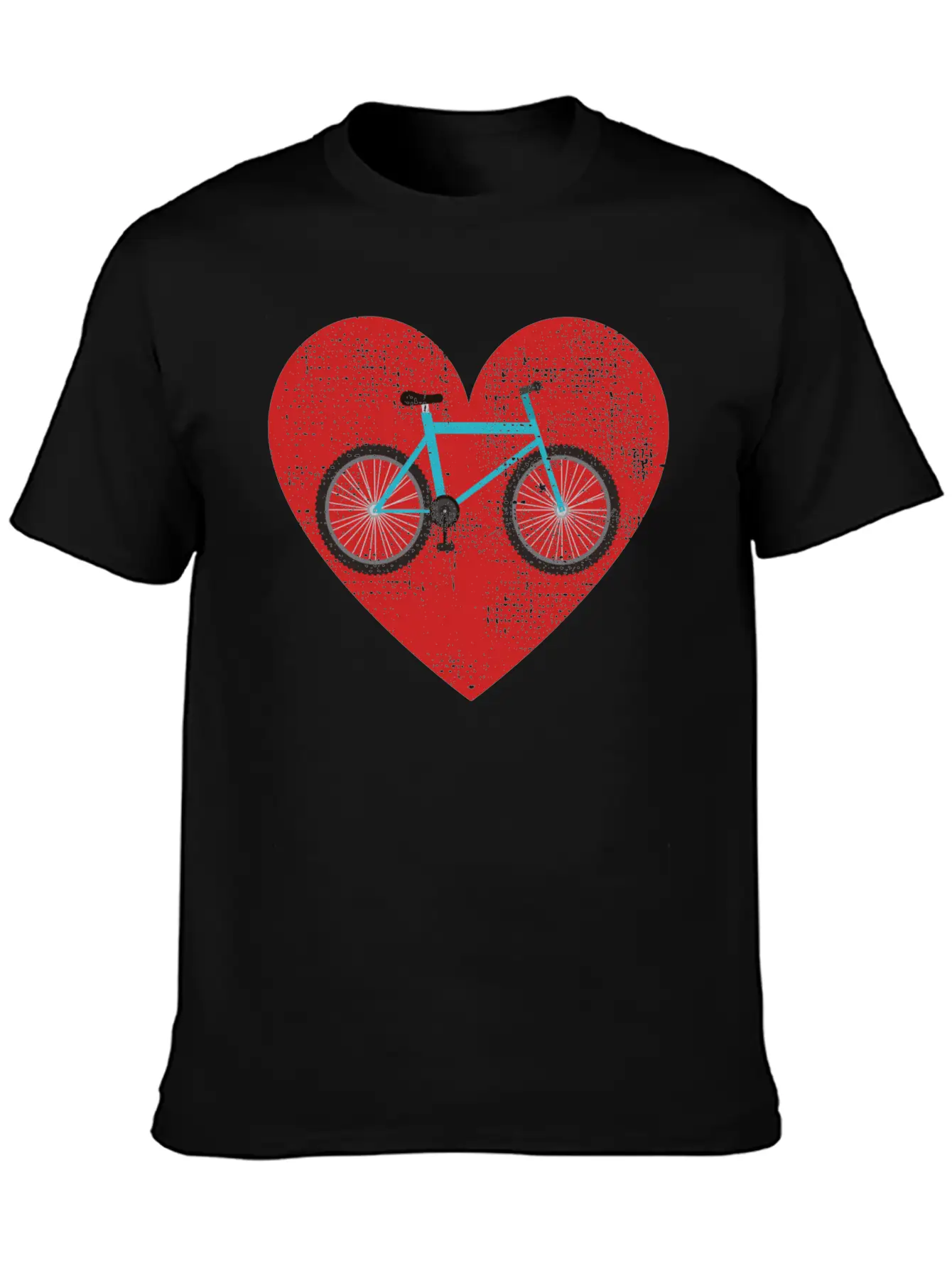 Bicycle Heart Love For Cycling Bicycle Riding Stylish Everyday T-Shirt – Unisex Basic Cotton Tee