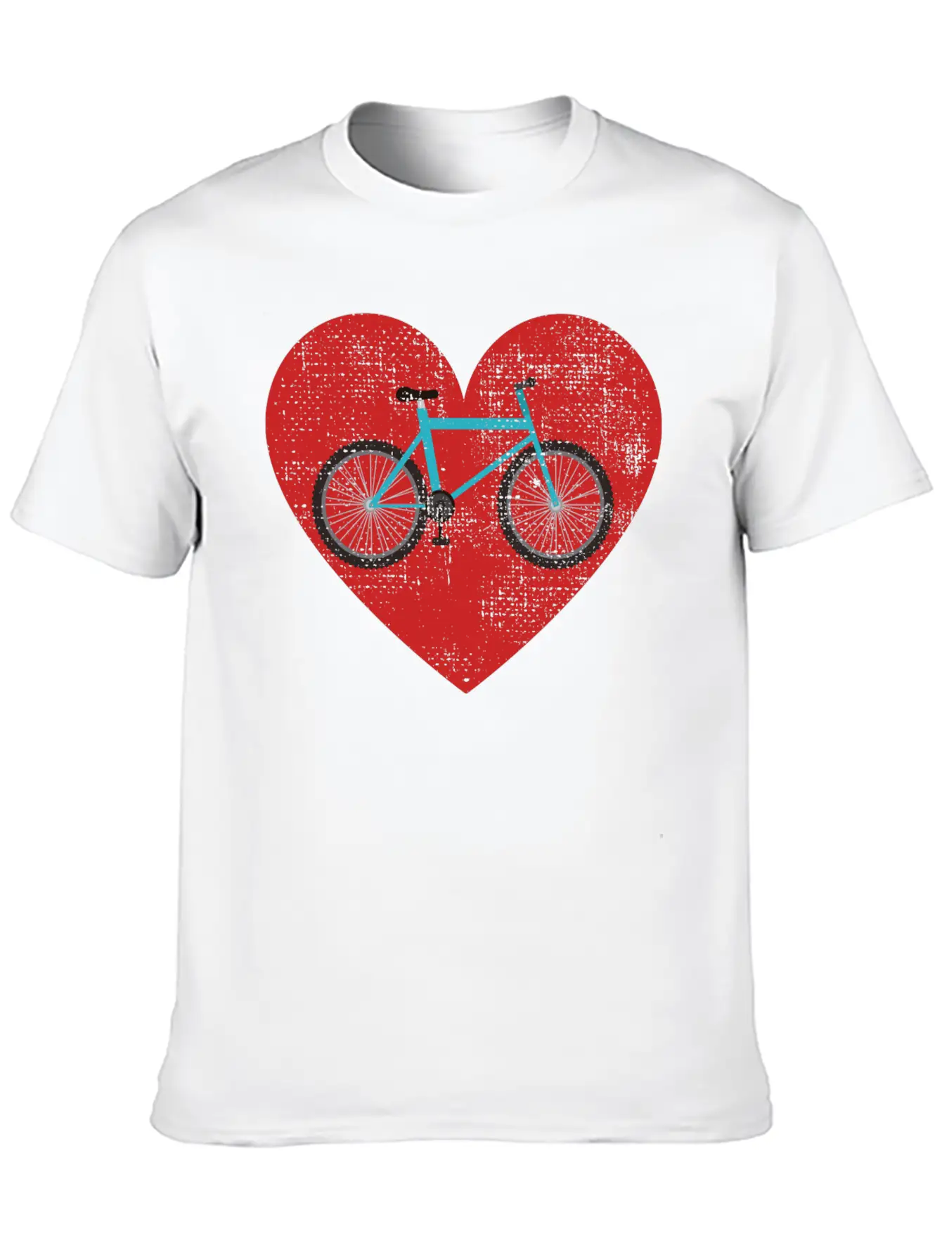 Bicycle Heart Love For Cycling Bicycle Riding Stylish Everyday T-Shirt – Unisex Basic Cotton Tee