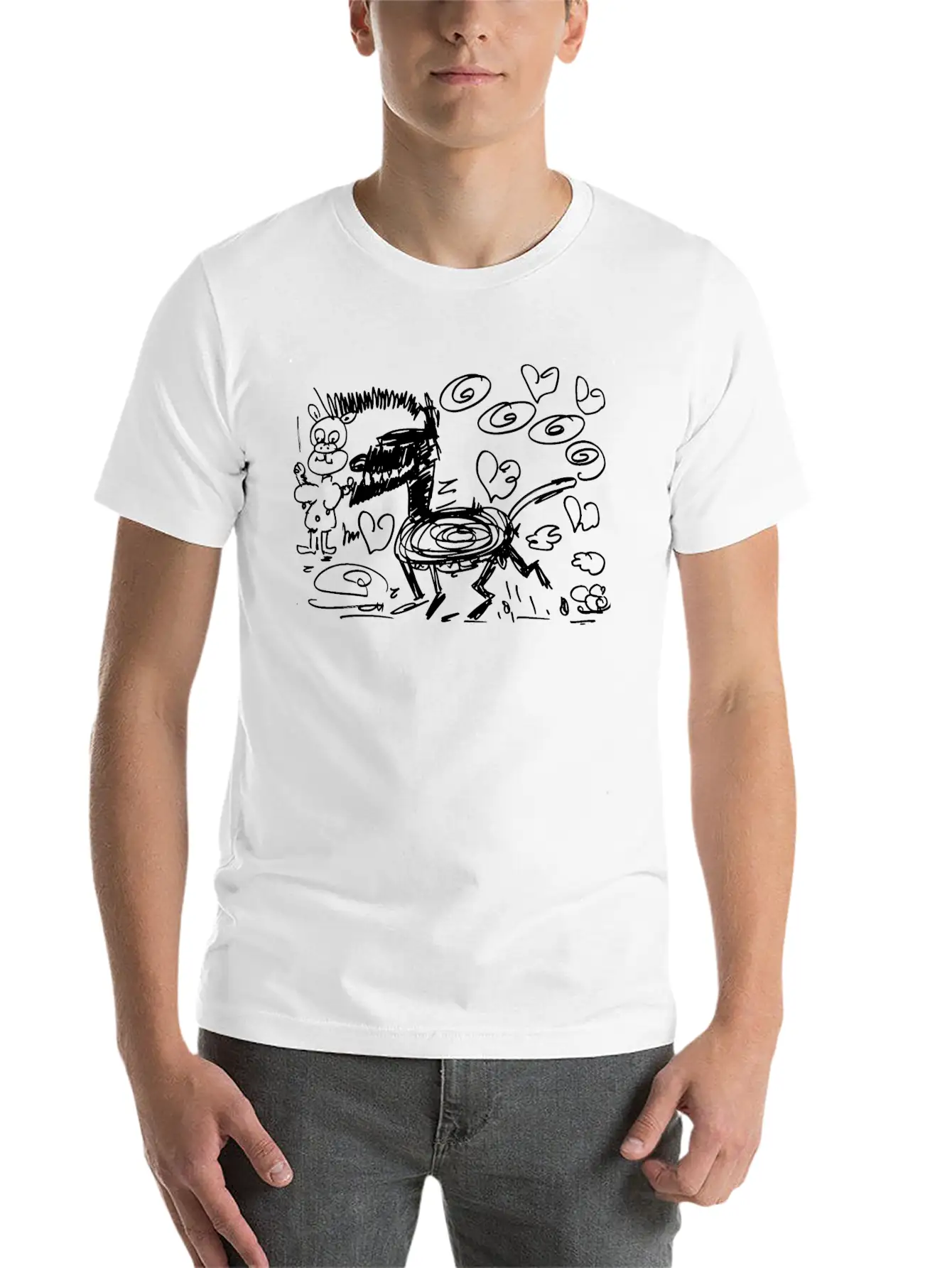 Big Bad Wolf Pig Love Gift Comfortable Minimalist Graphic Tee – Summer Style Essential