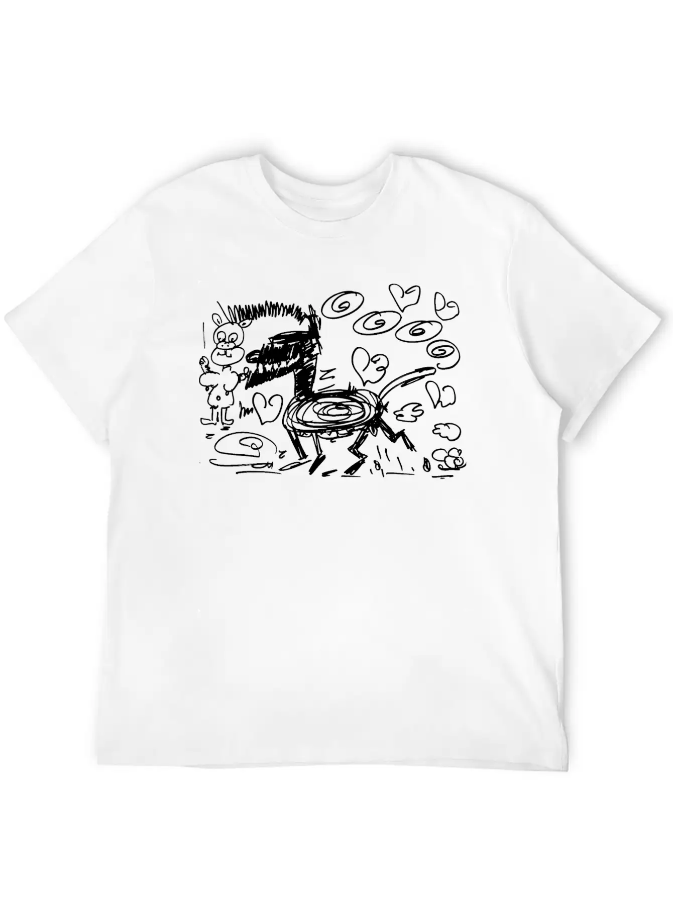 Big Bad Wolf Pig Love Gift Comfortable Minimalist Graphic Tee – Summer Style Essential
