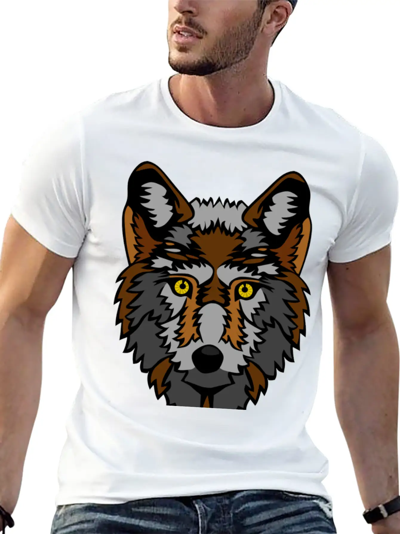 Big Bad Wolf Stylish Everyday T-Shirt – Unisex Basic Cotton Tee
