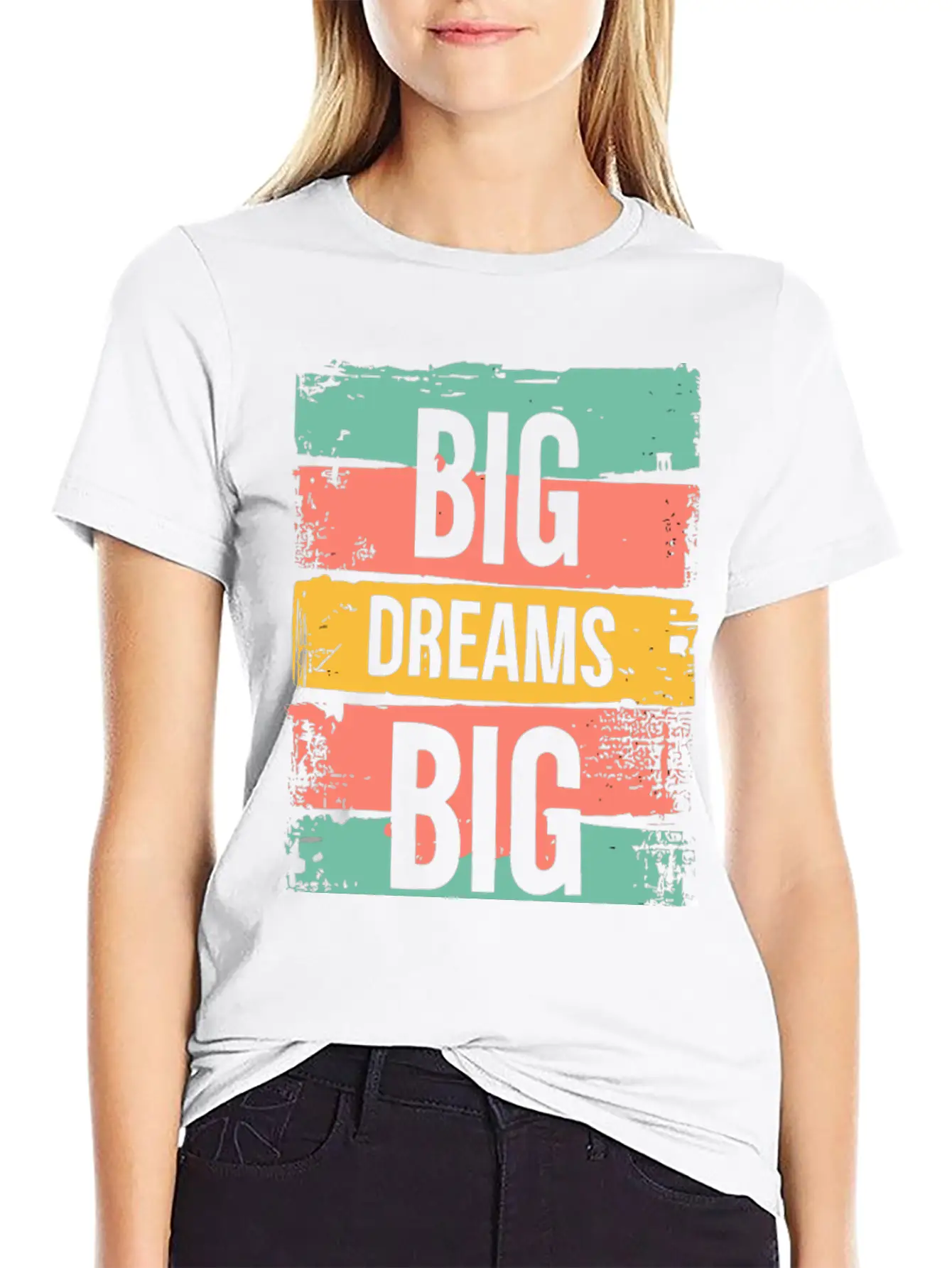 Big Dreams Big Actions Timeless Short Sleeve Tee – Comfy And Minimalist Design