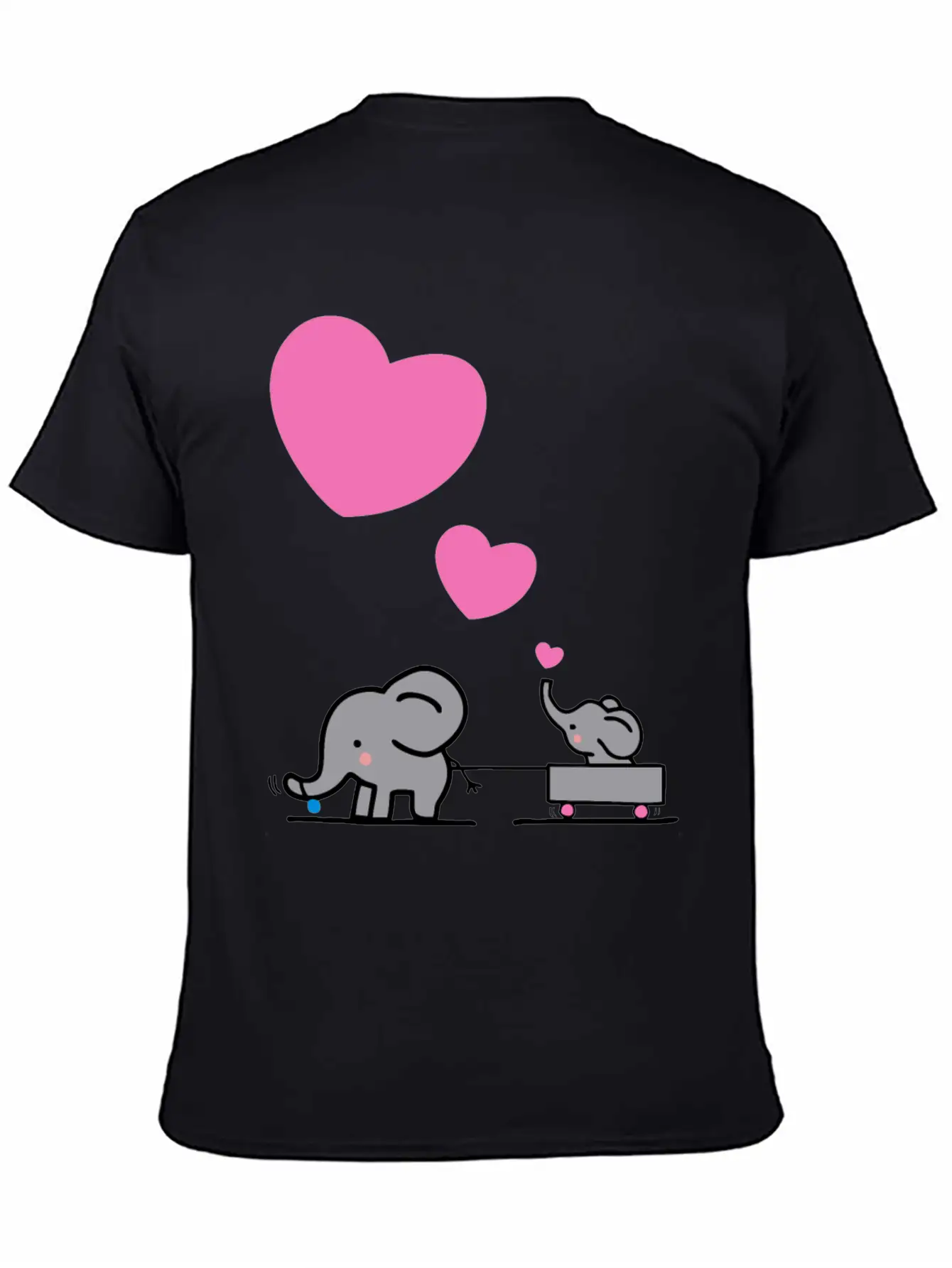 Big Elephant Pulls Small Elephants In A Small Cart Stylish Everyday T-Shirt – Unisex Basic Cotton Tee