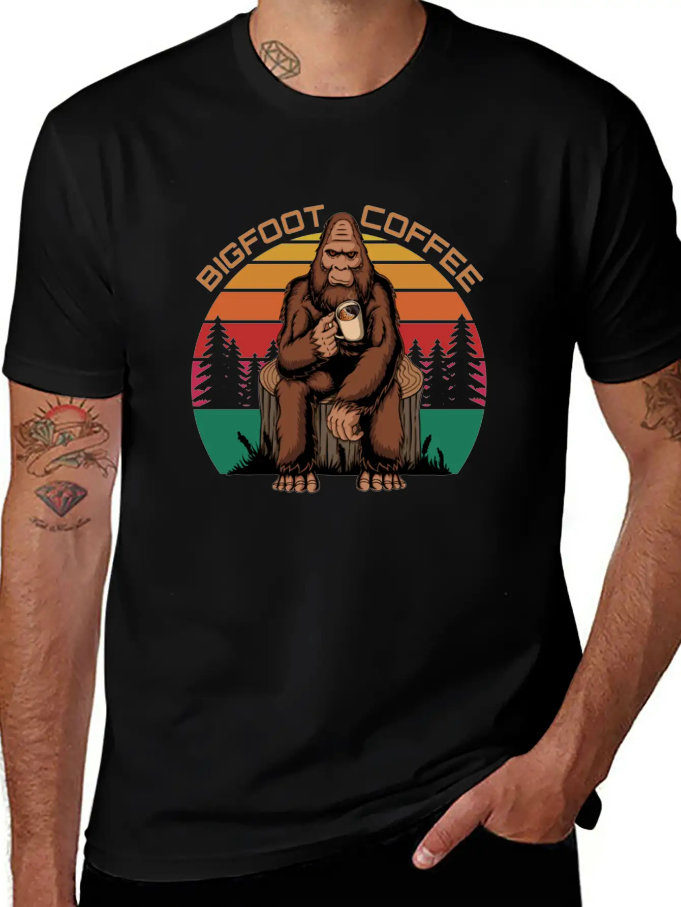 Bigfoot Coffee Comfortable Minimalist Graphic Tee – Summer Style Essential
