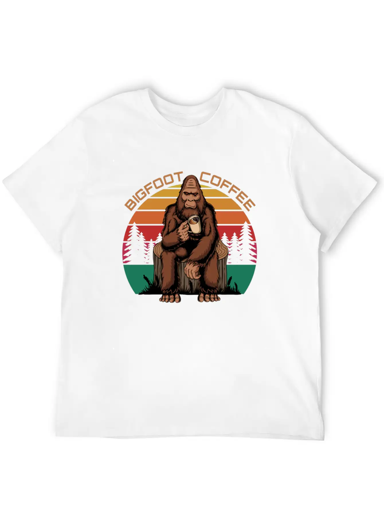 Bigfoot Coffee Comfortable Minimalist Graphic Tee – Summer Style Essential